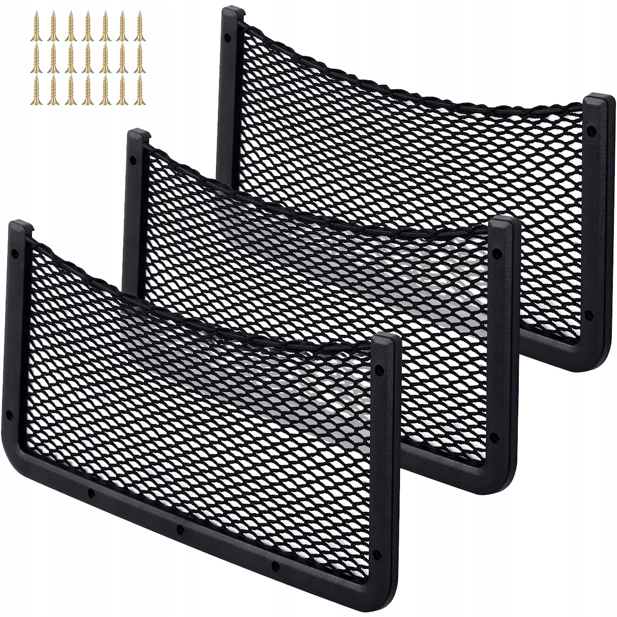 Siatka Organizer Do Bagażnika Samochodu Uchwyt 41,5*21,5CM 3SZT