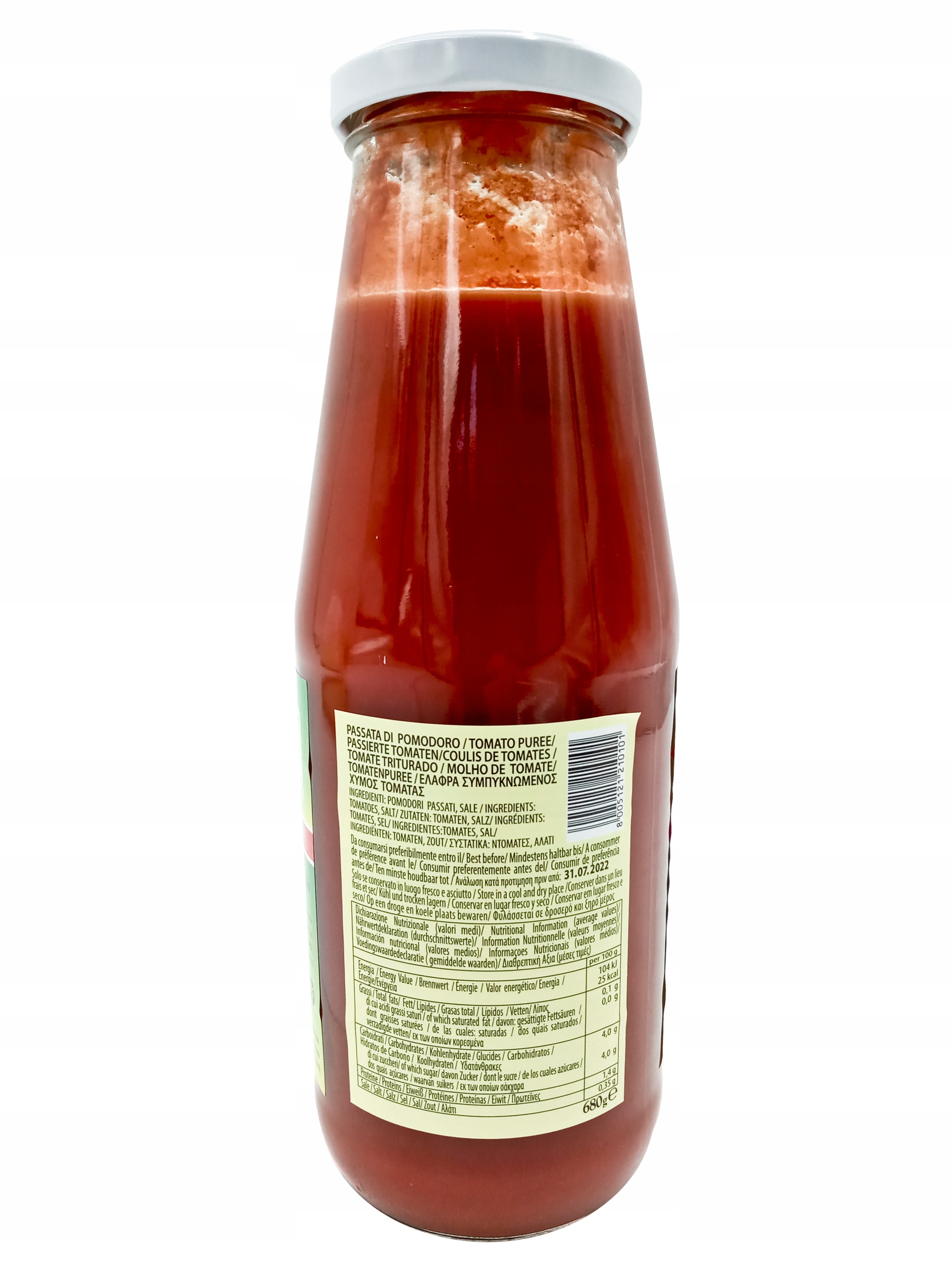 Przecier POMIDOROWY 680g PASSATA butelka DIVELLA Waga 680 g