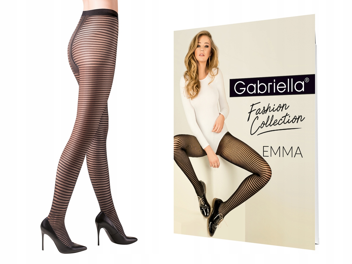 

Gabriella Rajstopy w paski Emma Nero 3