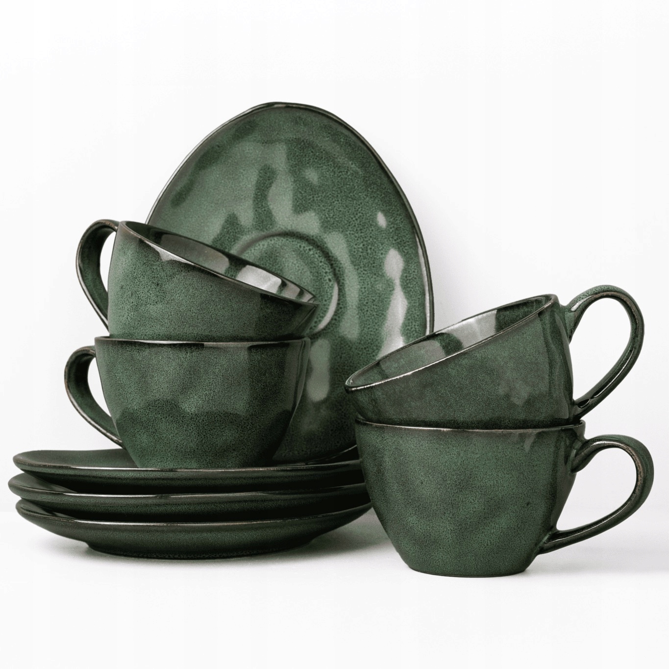 Moderný Kávový Servis Pre 4 Osoby Na Kávu Do Umývačky Riadu, Komplet Zelený