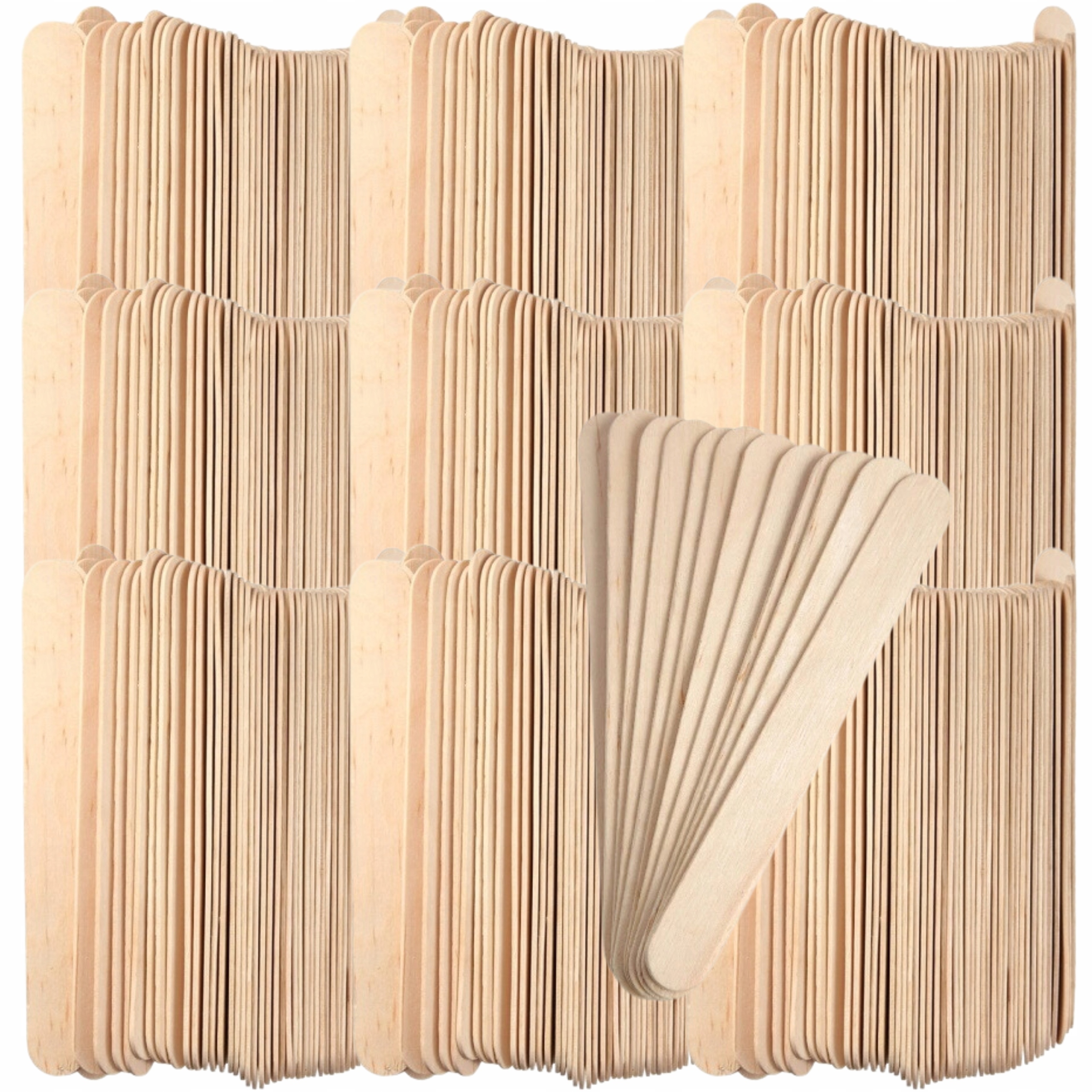 Dřevěné tyčinky na depilační vosk Špachtle široké 15 x 1,7 cm 1000 ks