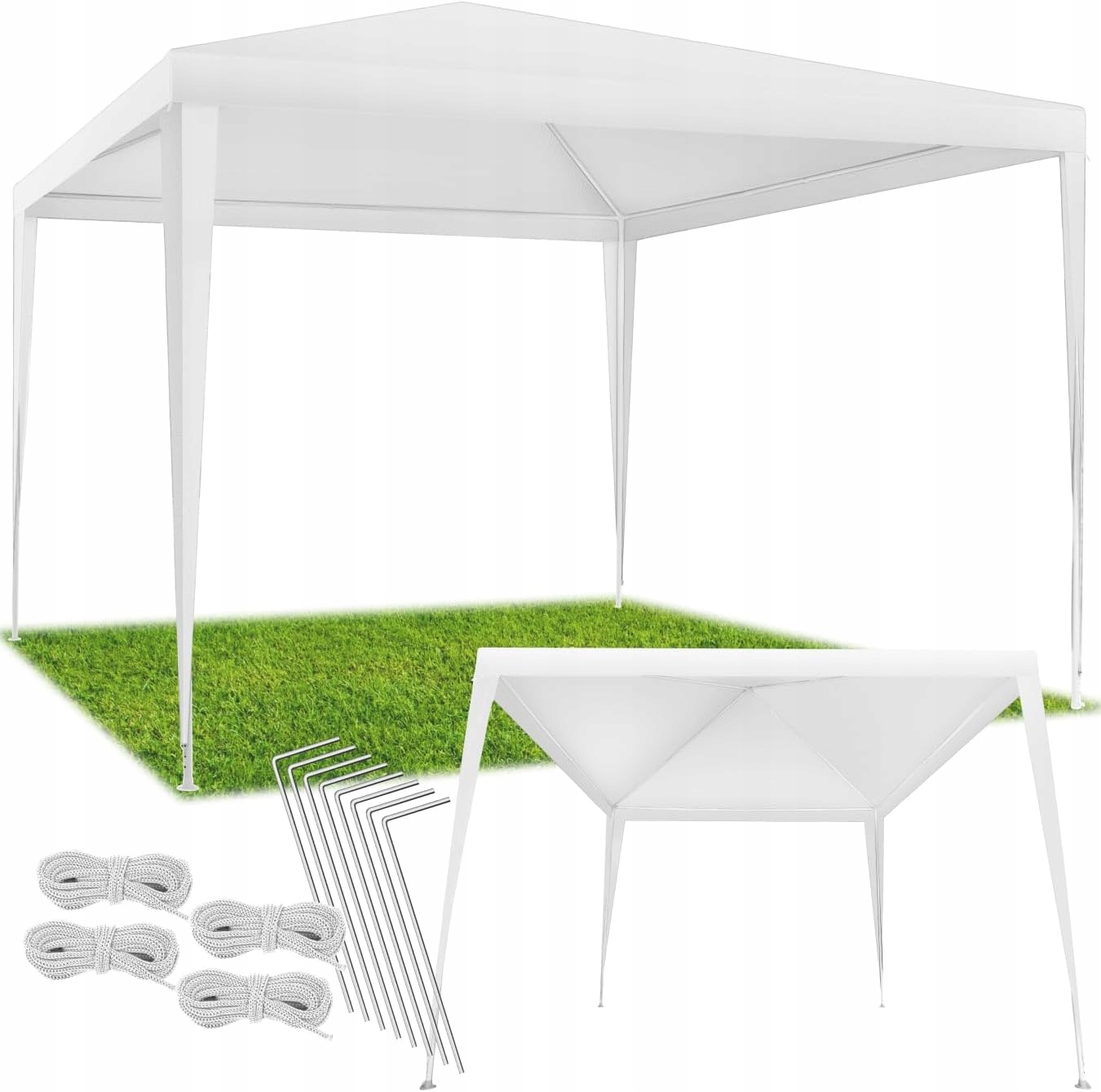Pawilon Altana Namiot Ogrodowy Handlowy Imprezowy Komunia 3X3X2,5M biały