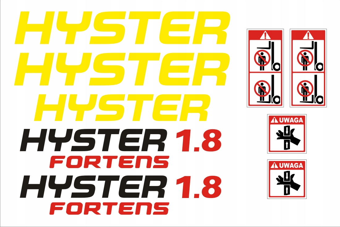 SGN-HYSTER-FORTENS-1-8 - НАКЛЕЙКИ НАКЛЕЙКА ВИЛОЧНИЙ НАВАНТАЖУВАЧ HYSTER FORTENS 1.8