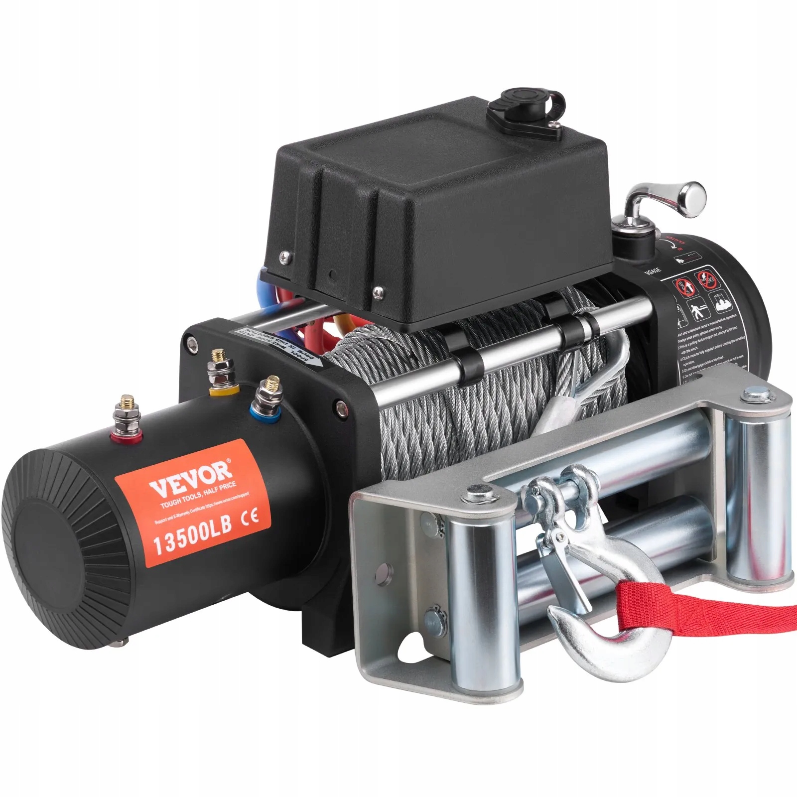 Elektrický naviják 6123 kg, ocelové lano IP65 s dálkovým ovládáním pro offroad