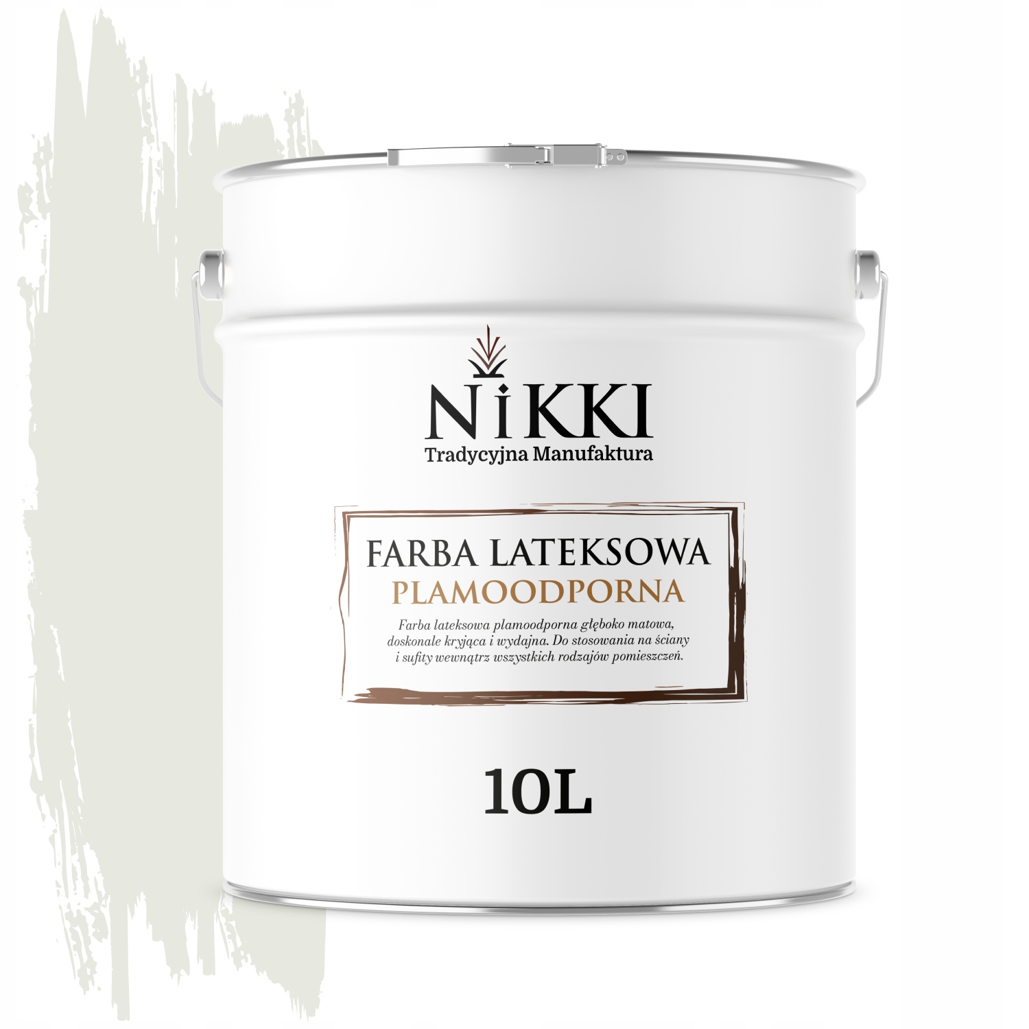 Latexová Odolná Farba Biela Zlomená Do Olivového H2079 10L Mat