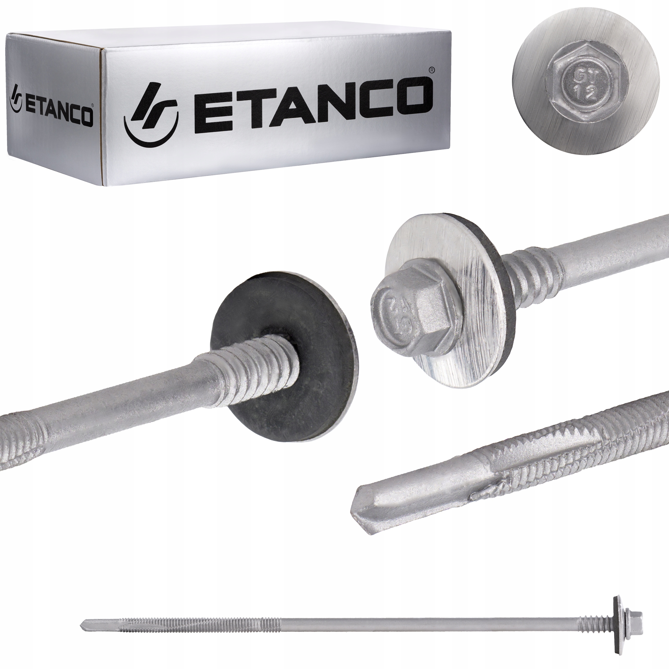 Skrutky do sendvičovej dosky 200 mm Pozinkovanie 100 ks do kovu Etanco GTR12