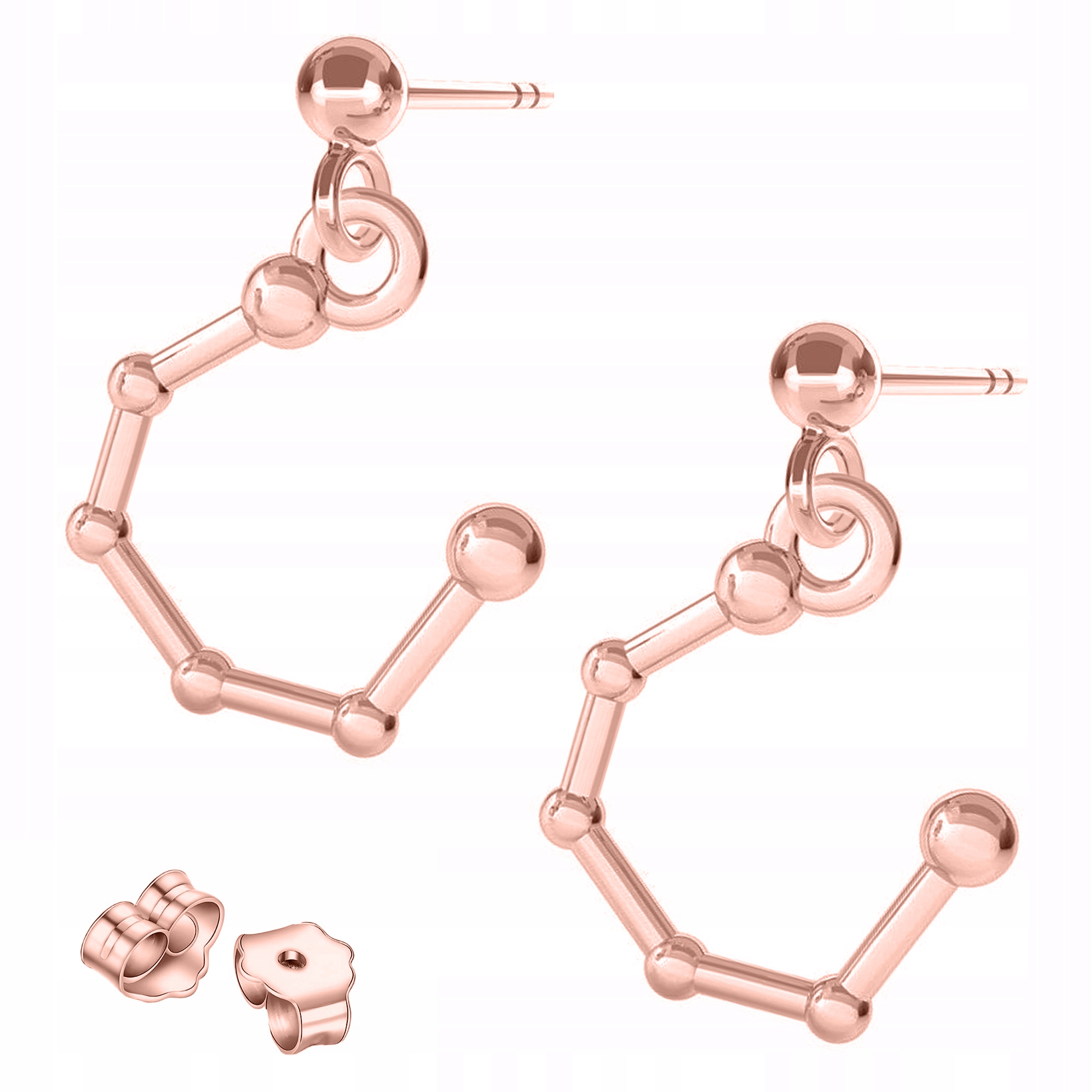 Náušnice Pozlacené s souhvězdím Vesmír Souhvězdí Stříbro 925