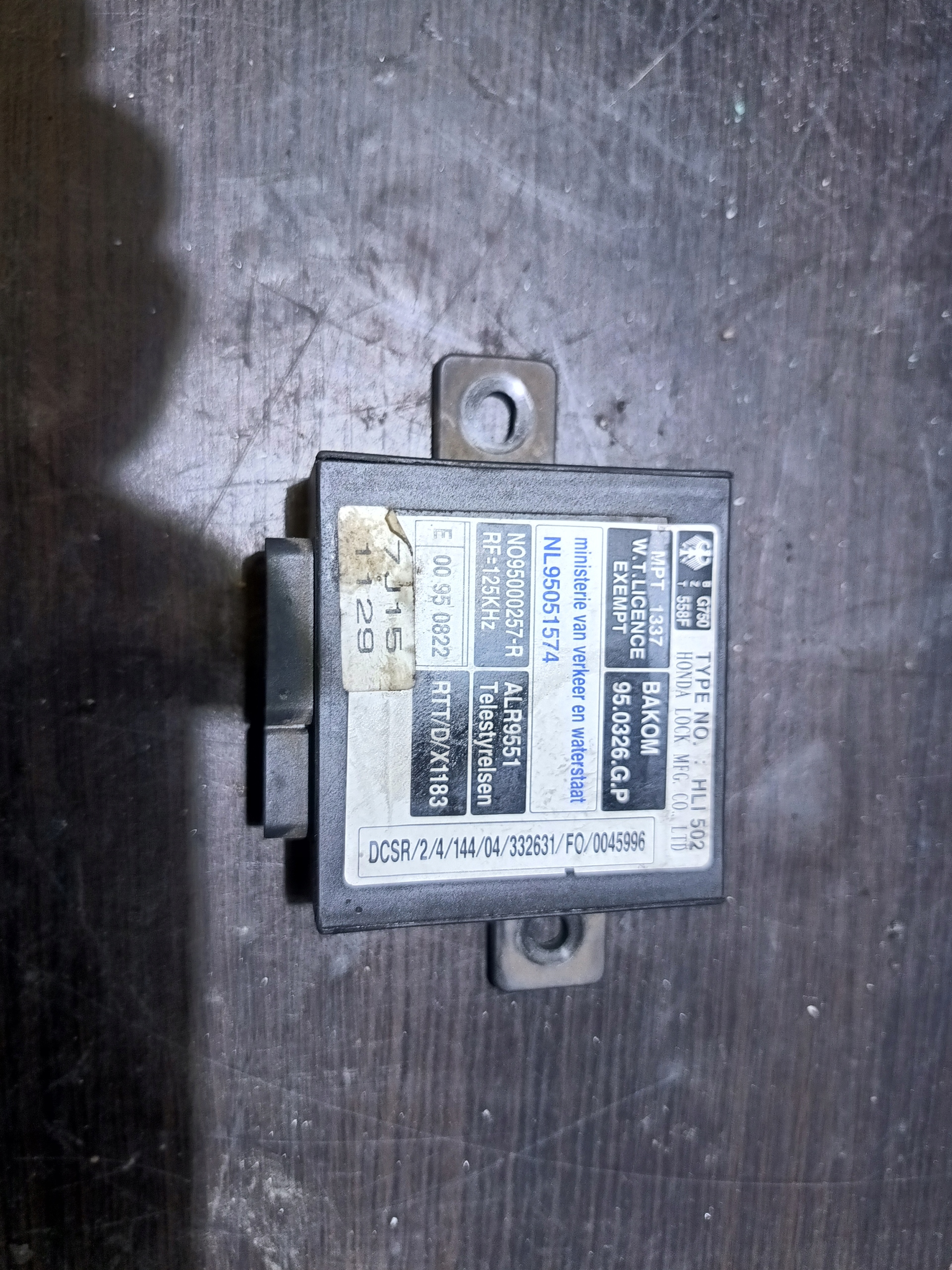 HONDA LOCK MFG HLI502 NL95051574 7I260886 Q