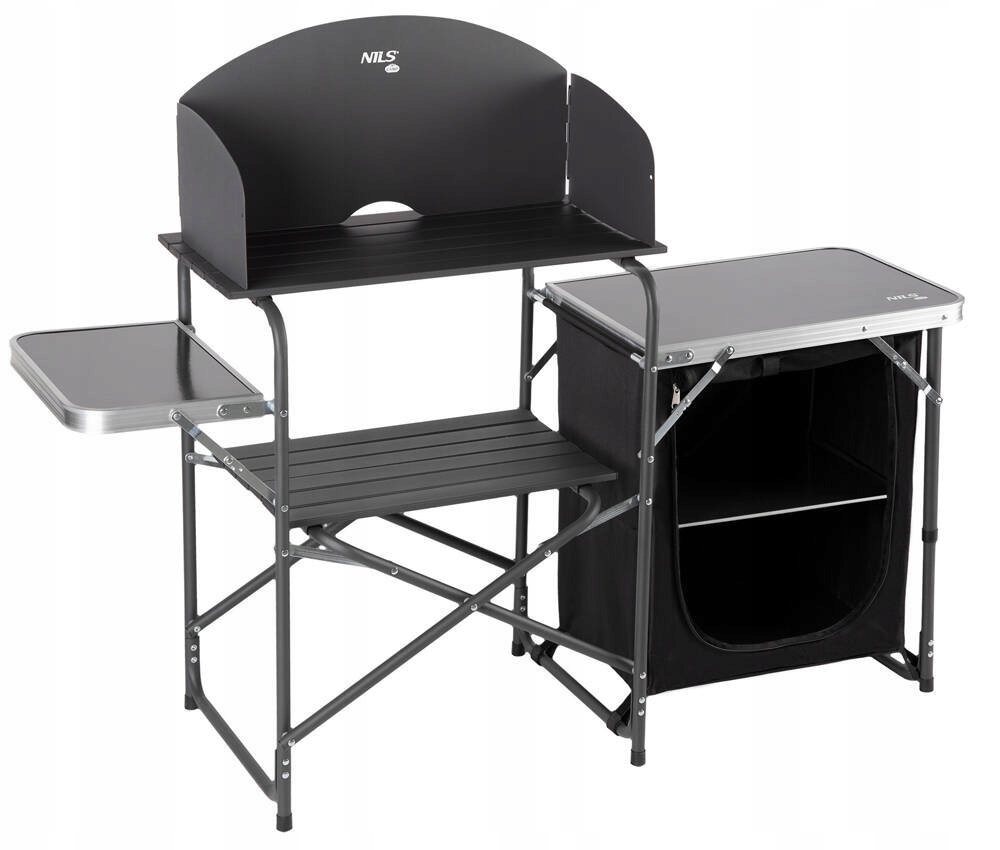 Turistická skříňka Kempingová kuchyně skládací velká přenosná s deskou Nils