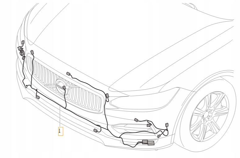 Volvo S90 V90 II svazek pro instalaci předního nárazníku Oe 31499257