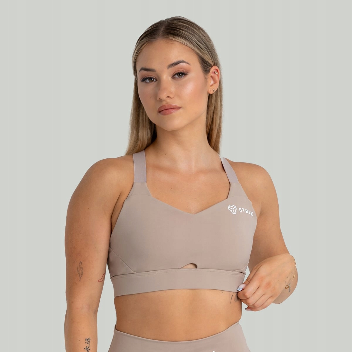 GymBeam Biustonosz sportowy Taupe Xs