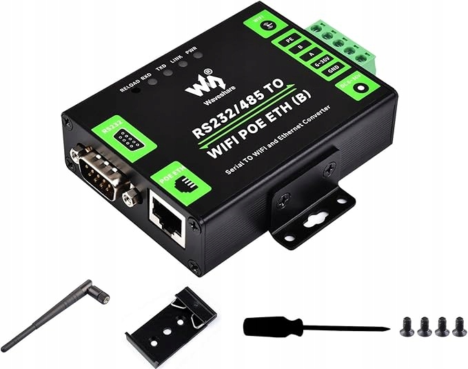Waveshare RS232/485 Ethernet na WiFi oraz moduł konwertera RJ45 z funkcją