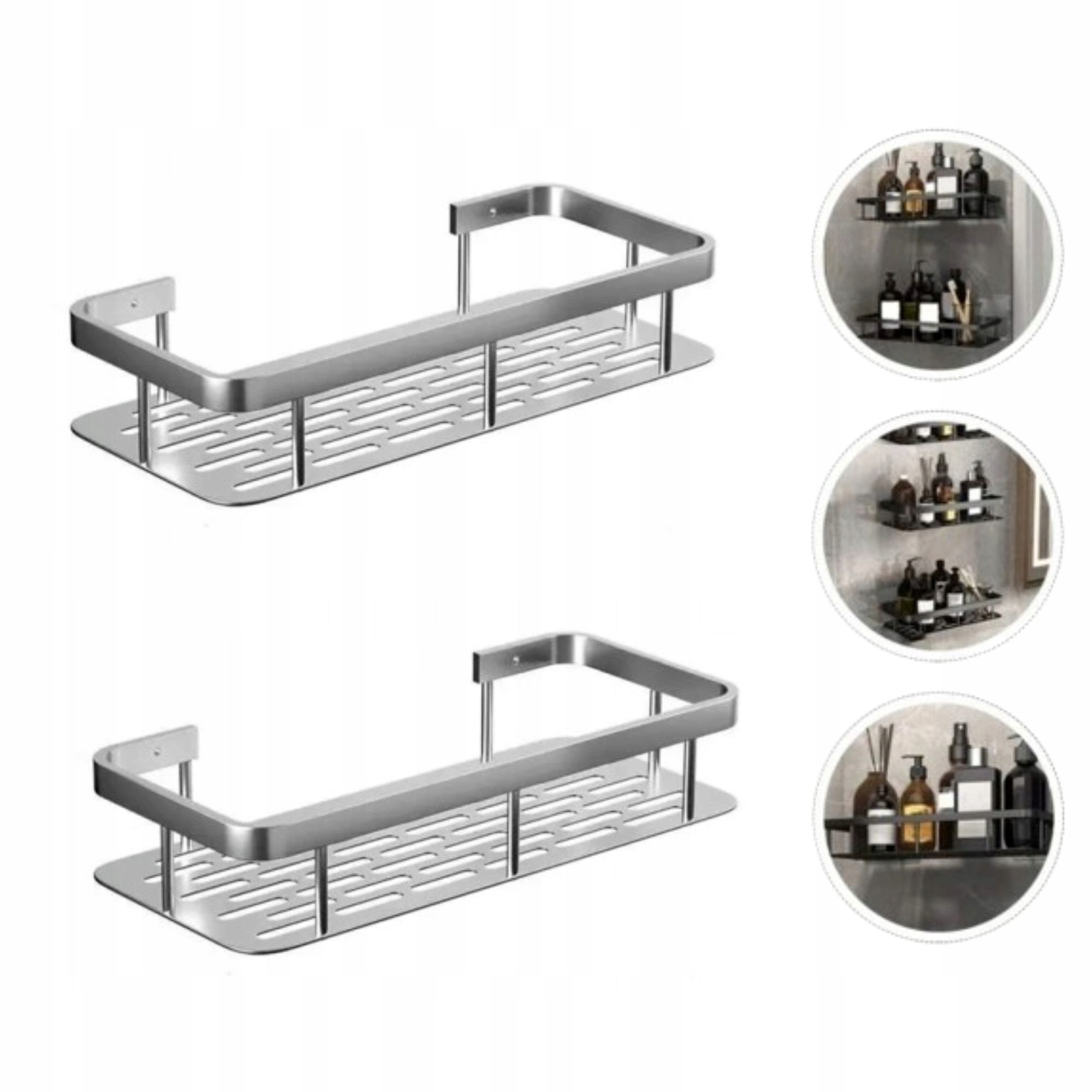 ZÁVESNÁ KÚPEĽŇOVÁ SPRCHOVÁ POLICA 2 KS