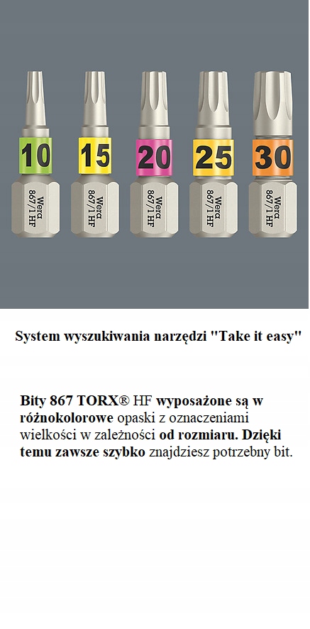 ZESTAW BIT-BOX 20 TX HF, TX 25MM 20 SZTUK WERA Liczba elementów pojedyncze