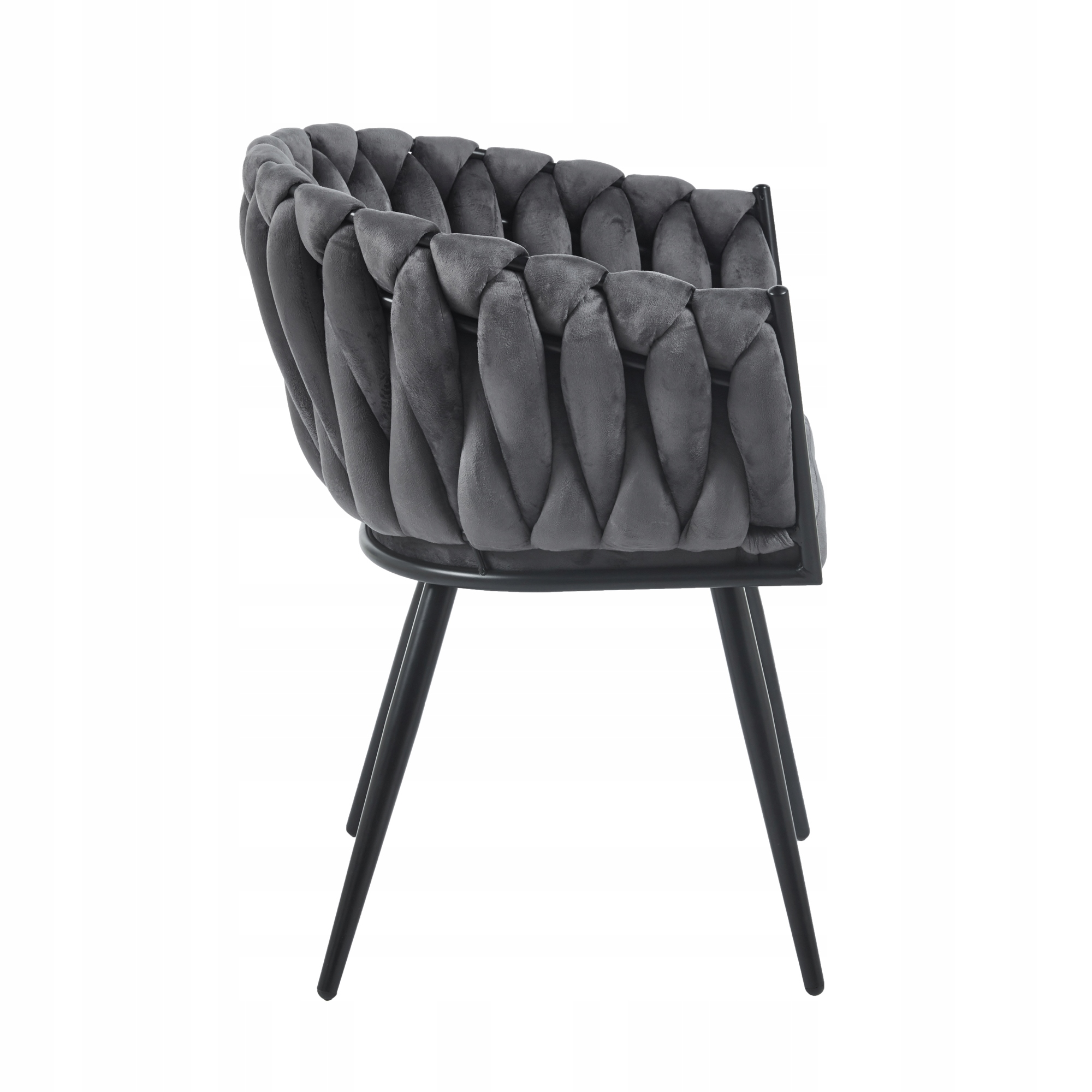 KÁRPITOZOTT FOTEL FONOTT NAPPALI SZÉK VELÚR VELVET SZÜRKE NAGY XL Gyártó kódja 5905155100955