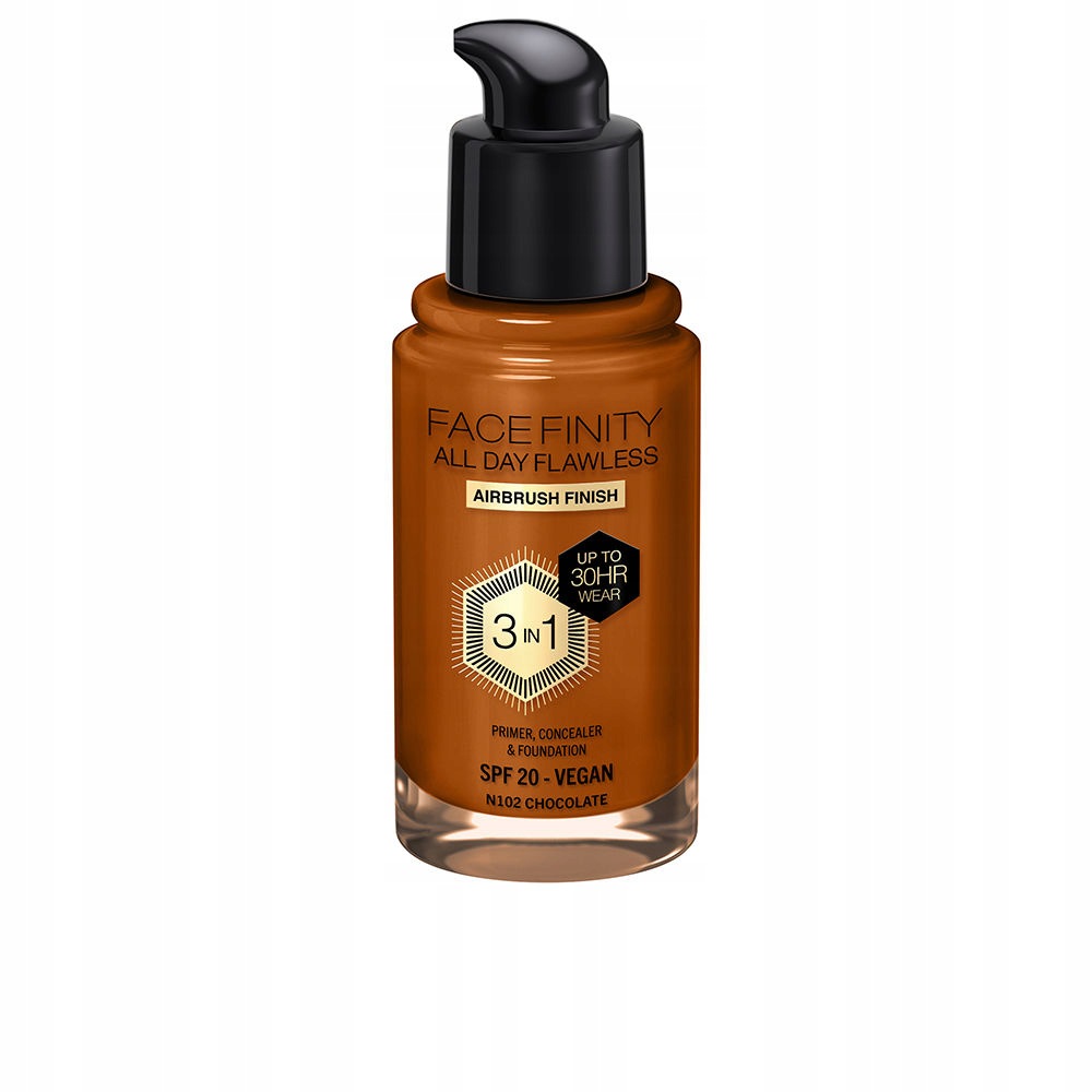 Facefinity All Day Flawless 3V1 make-up #N102-chocolate 30 ml