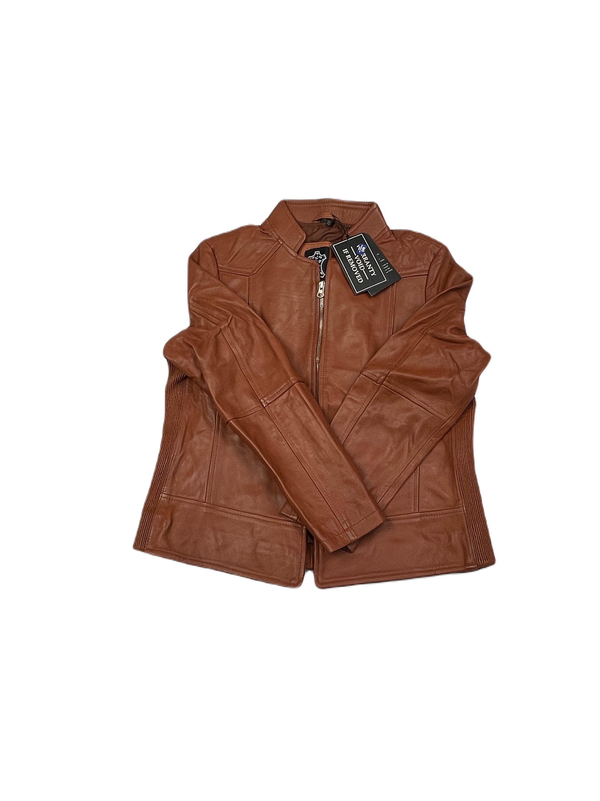 Skórzana kurtka damska brązowa Real Leather XL