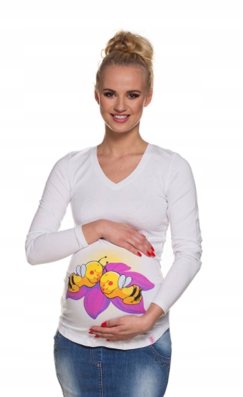 

My Tummy Bluzka Ciążowa Zabawny Nadruk XXL Mama