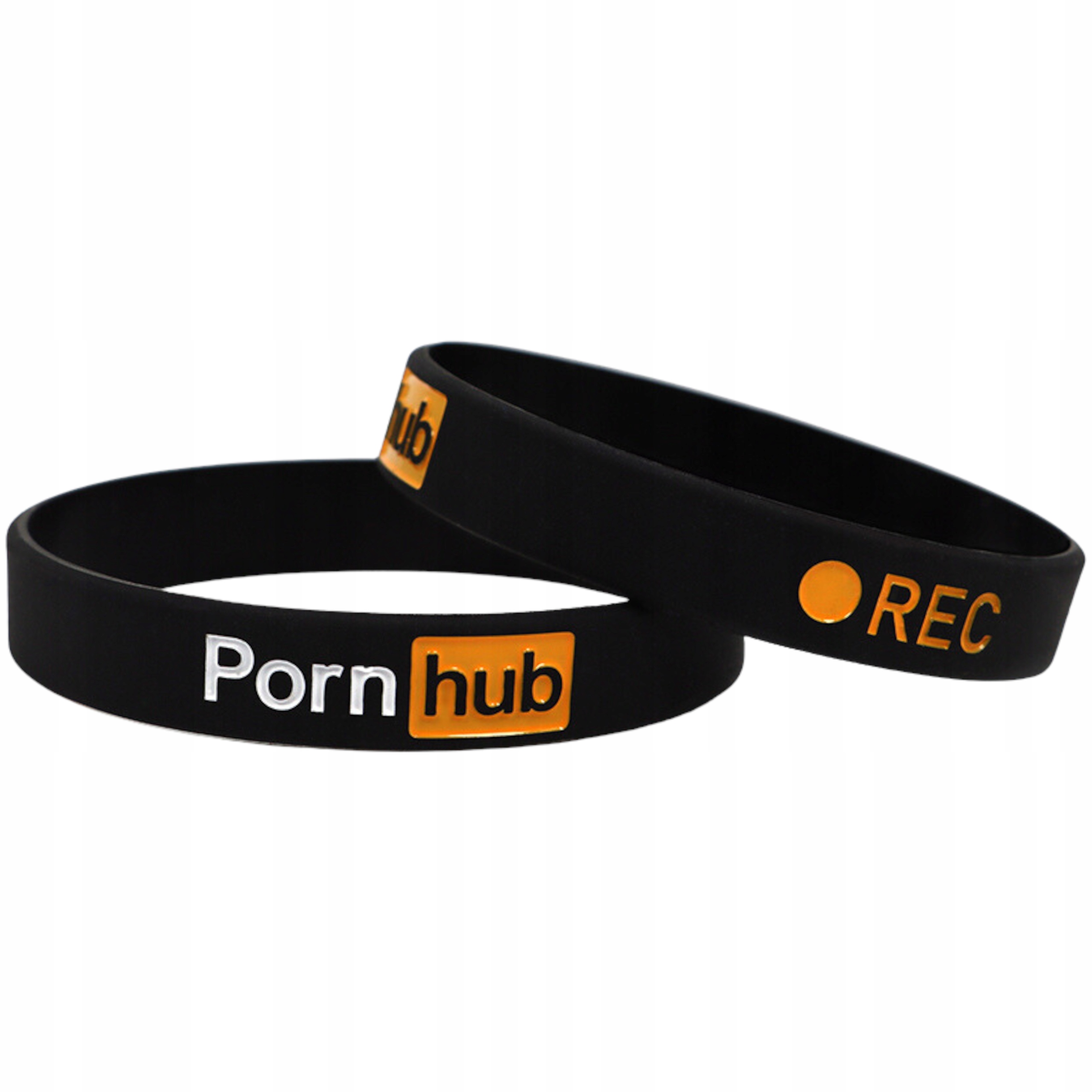 Opaska silikonowa na rękę męska damska Pornhub Porn Hub Rec Record Czarna