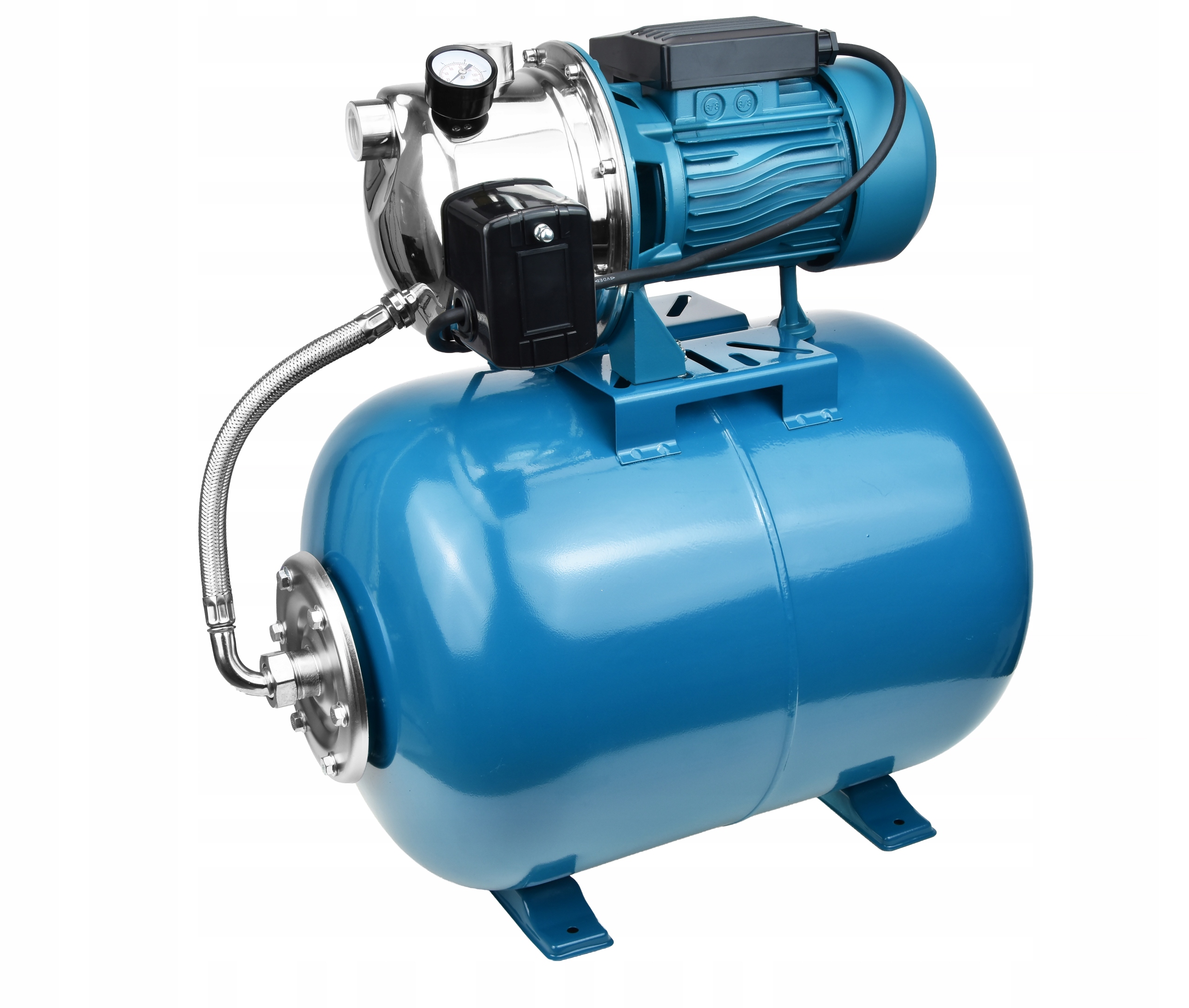 50L Hydrofor Do Wody Inox Hydroforowa Pełen Zestaw Zbiornik Wydajny 1100W