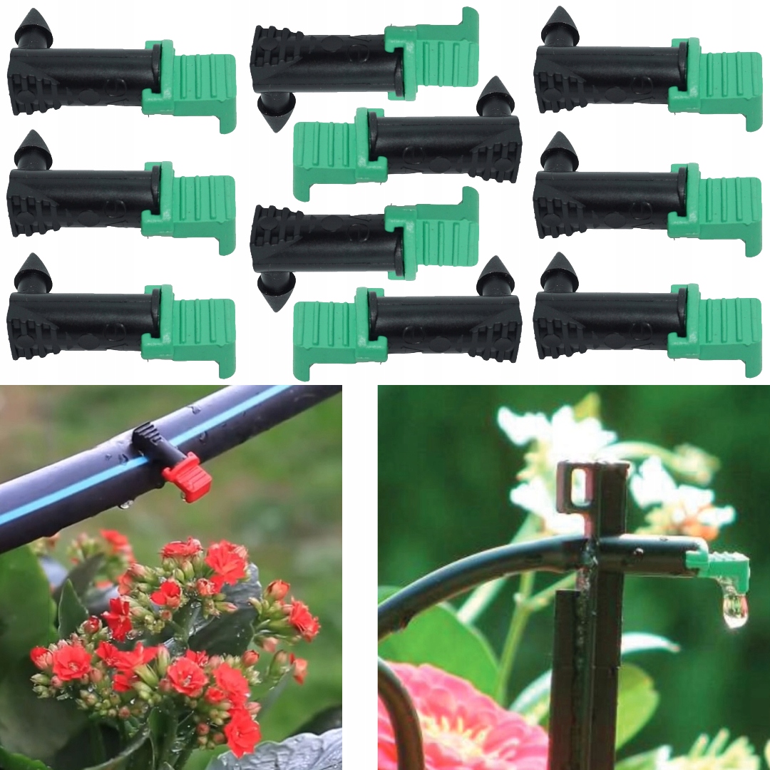 ZESTAW 10szt: KROPLOWNIKI KOLANKOWE przepływ 2l/h AGRODRIP