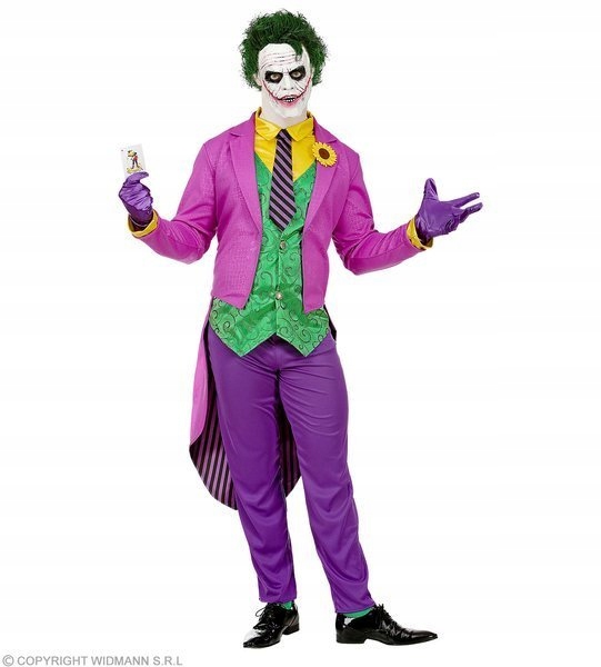 Kostým Mad Joker Bláznivý Pánský Fialový Halloween XL