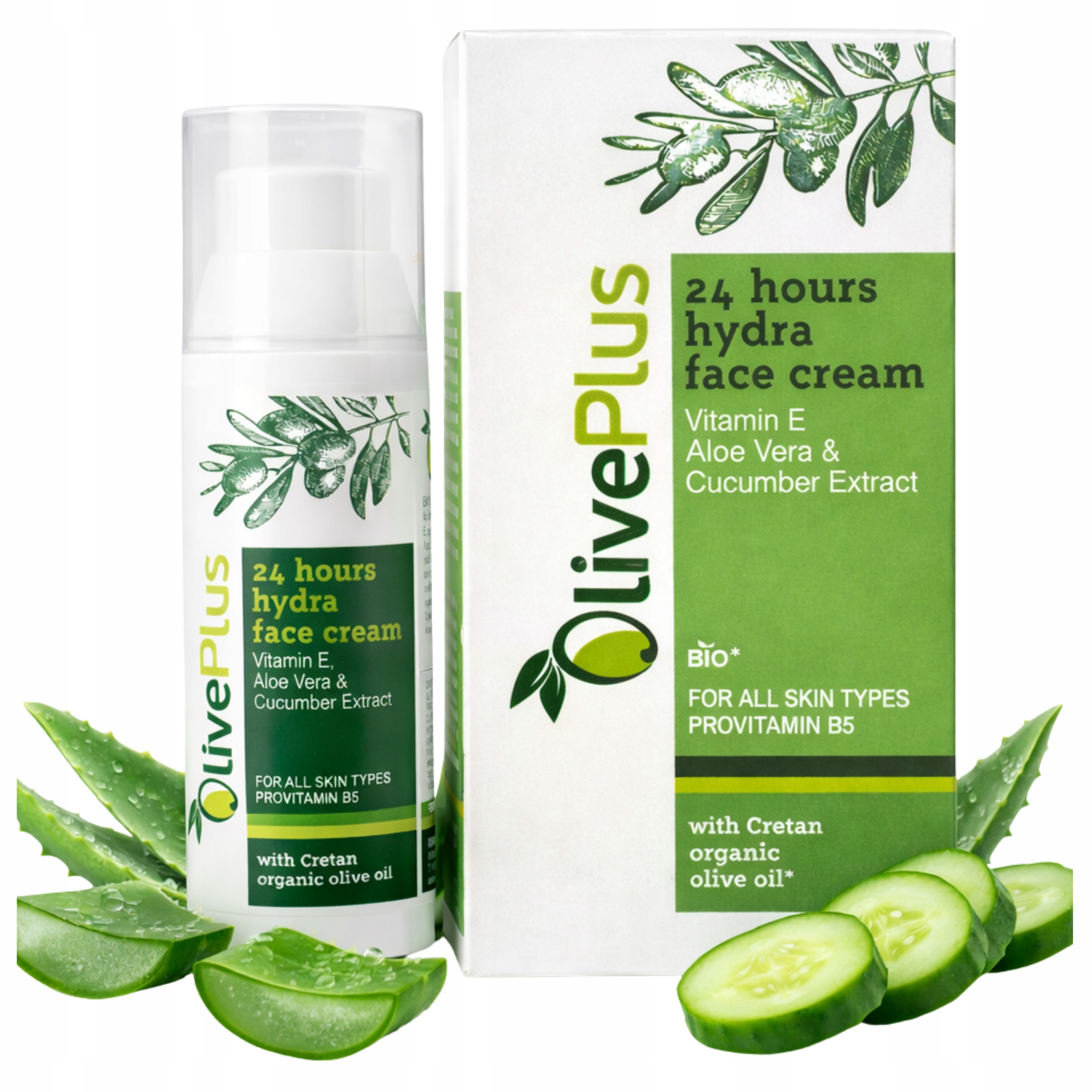 Hydratační Krém Na Obličej Vitamín E Olej Bio Extrakt Z Aloe Vera A Ogóka