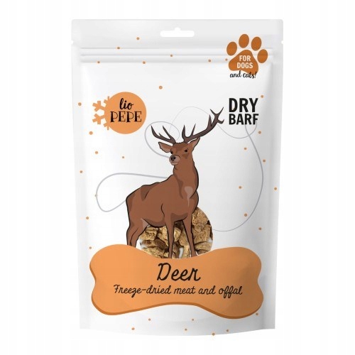 Levně Paka Zvířátka Lio Pepe Pamlsek Deer (jelení maso) XL 180 g