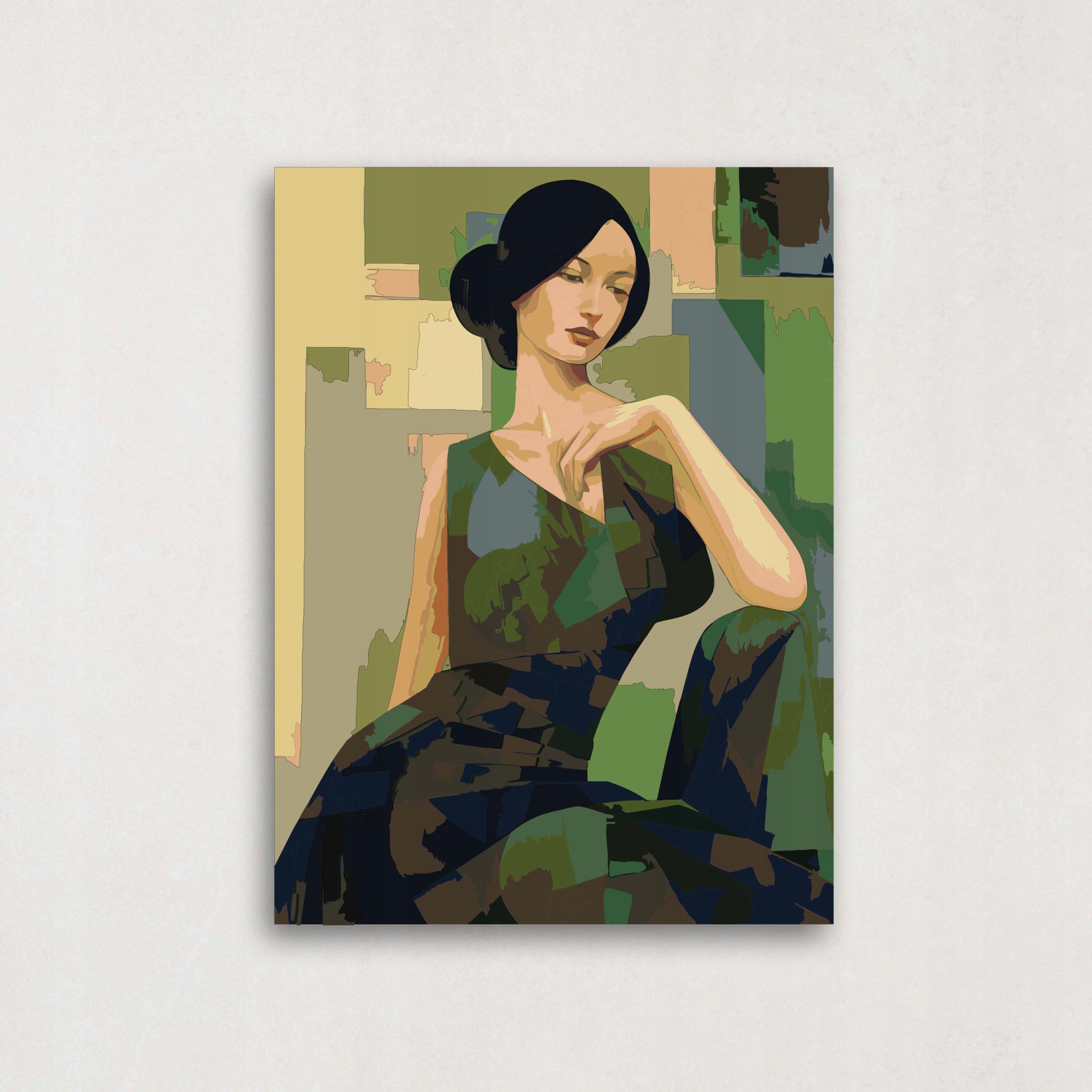 Malování podle čísel – Žena V Zeleni 40x50cm Make It Easy produkt Pl