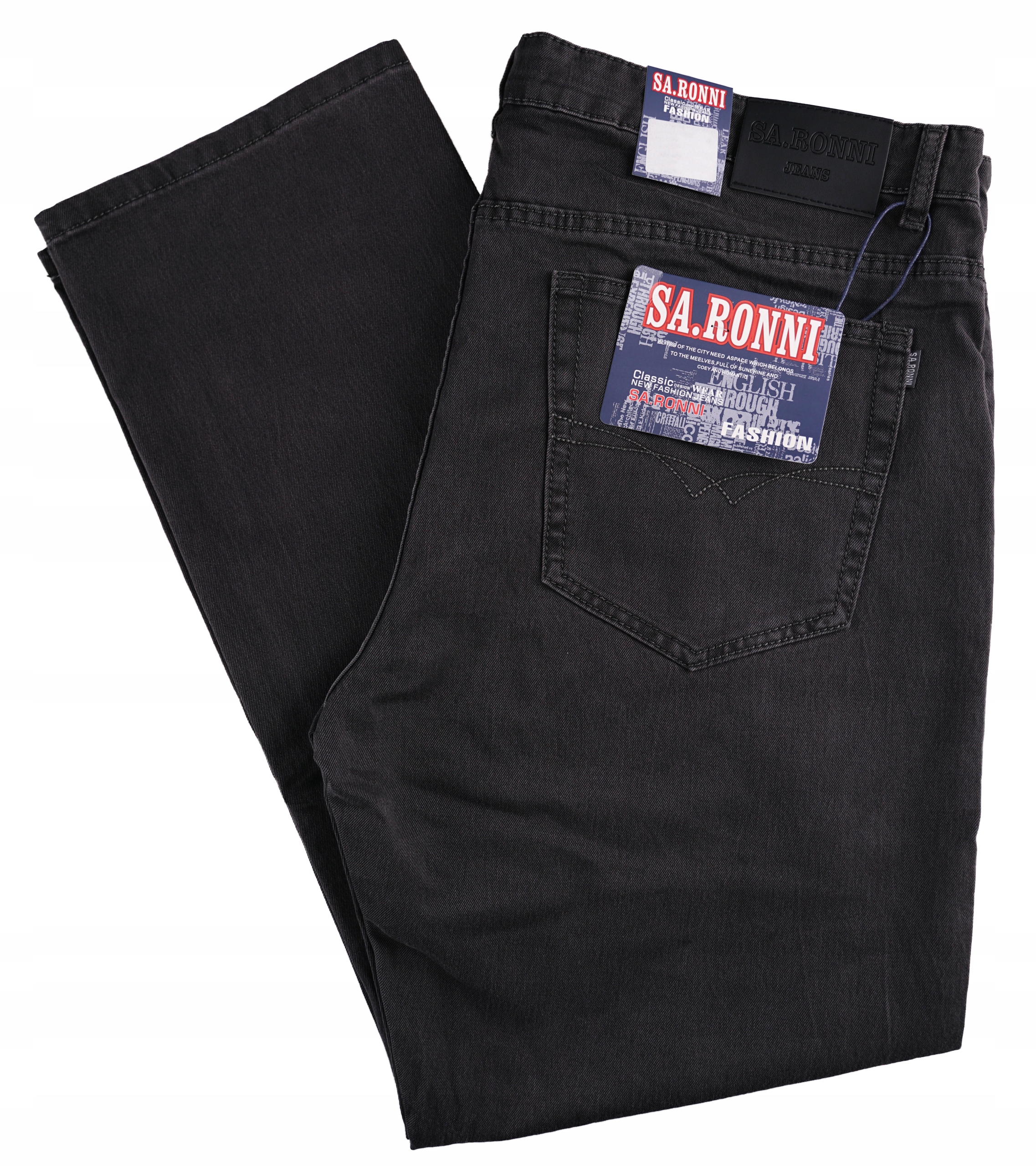 Spodnie Męskie Jeansowe Bawełniane Dżinsy Klasyczne Strech Duże W43 L32