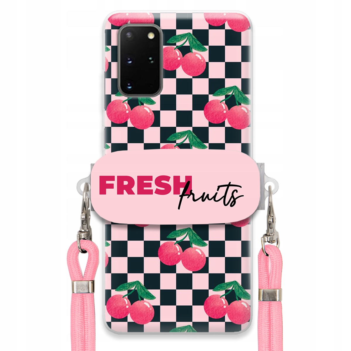 Puzdro pre Samsung S20 Plus 5G Ružové vodítko funkčný držiak Fresh Fruits