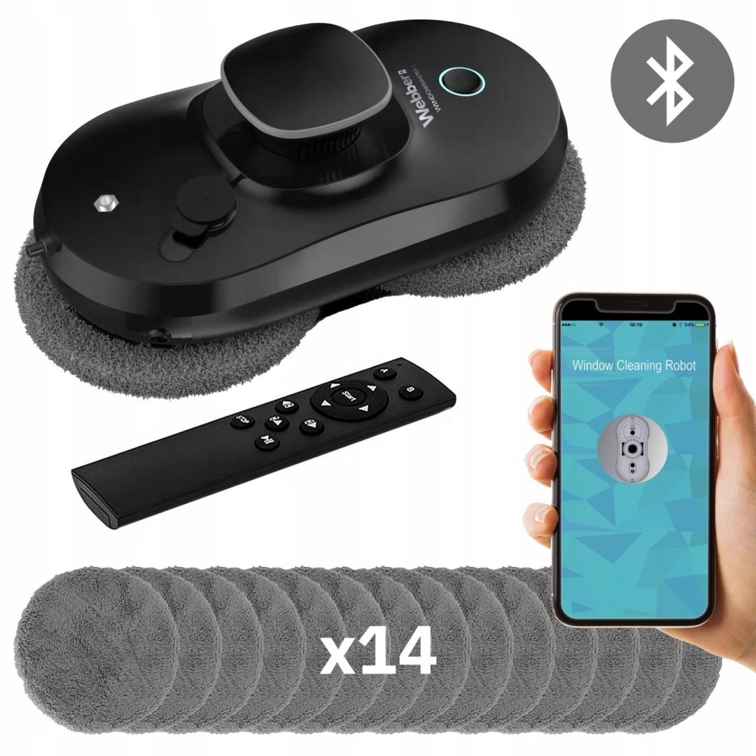 Bezdrátová myčka oken s Bluetooth Automatický robot Webber