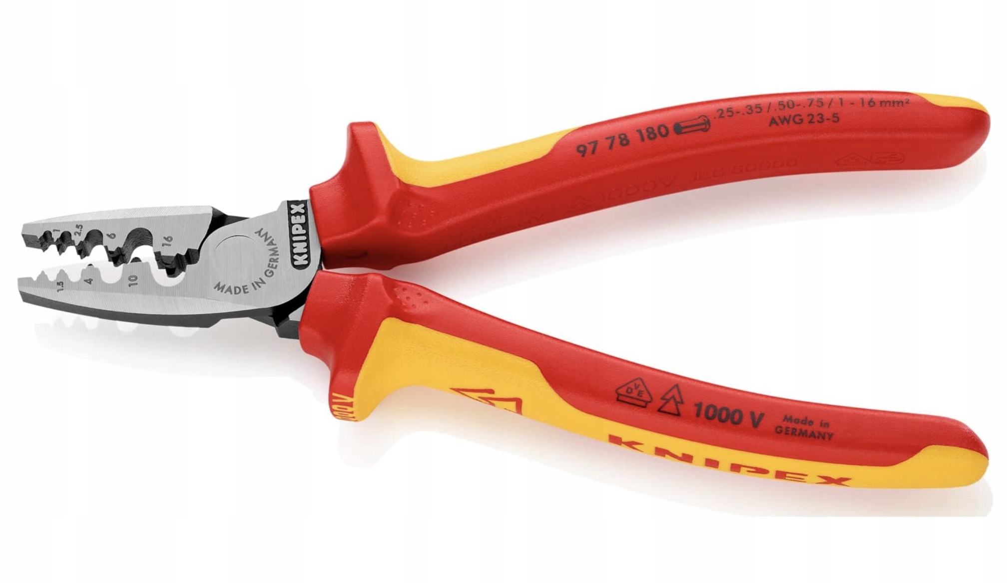 

Knipex 97 78 180 szczypce do zaciskania tulejek