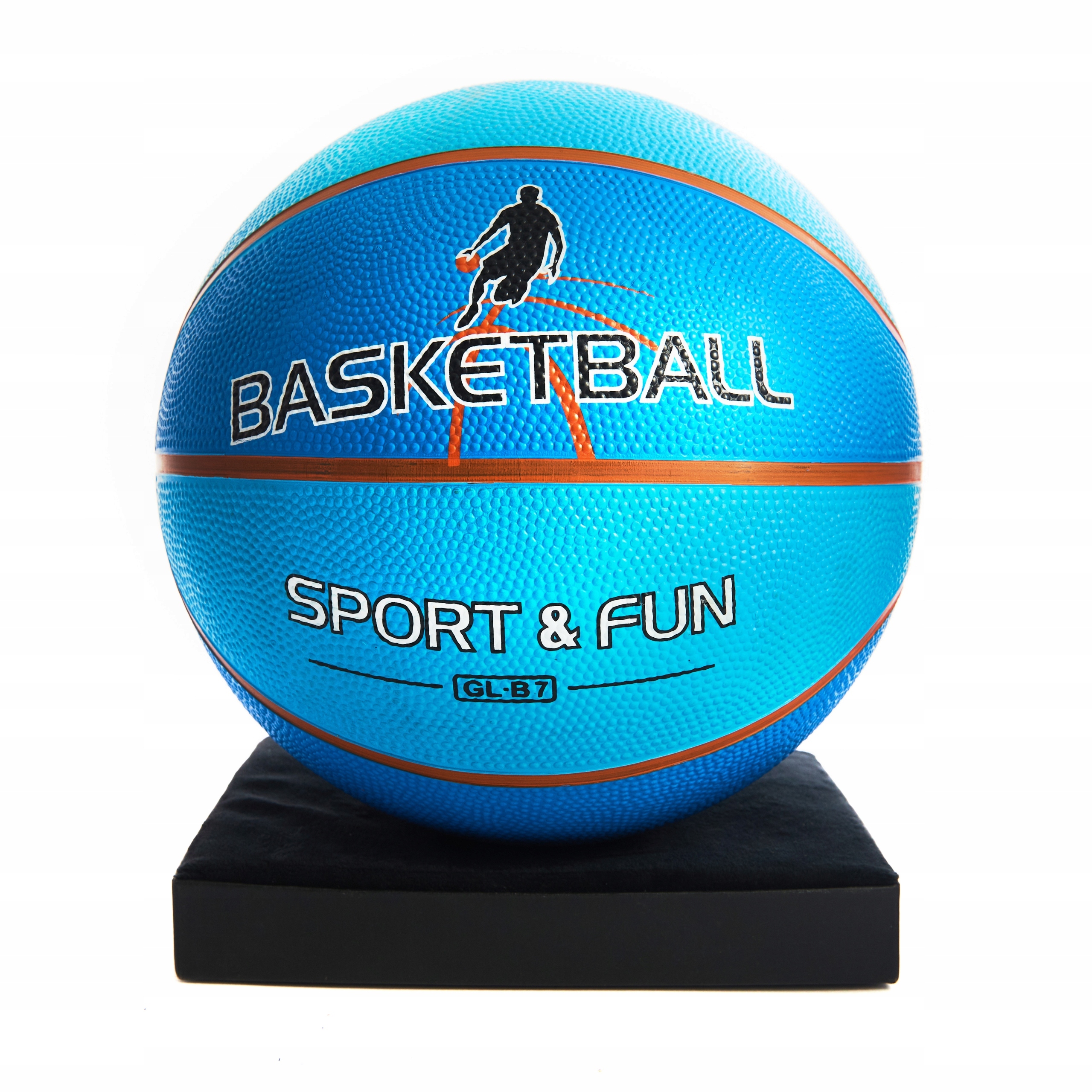 NIEBIESKA PIŁKA DO KOSZYKÓWKI GRA W KOSZA DLA DZIECI SZKOLNA TRENINGOWA R.7