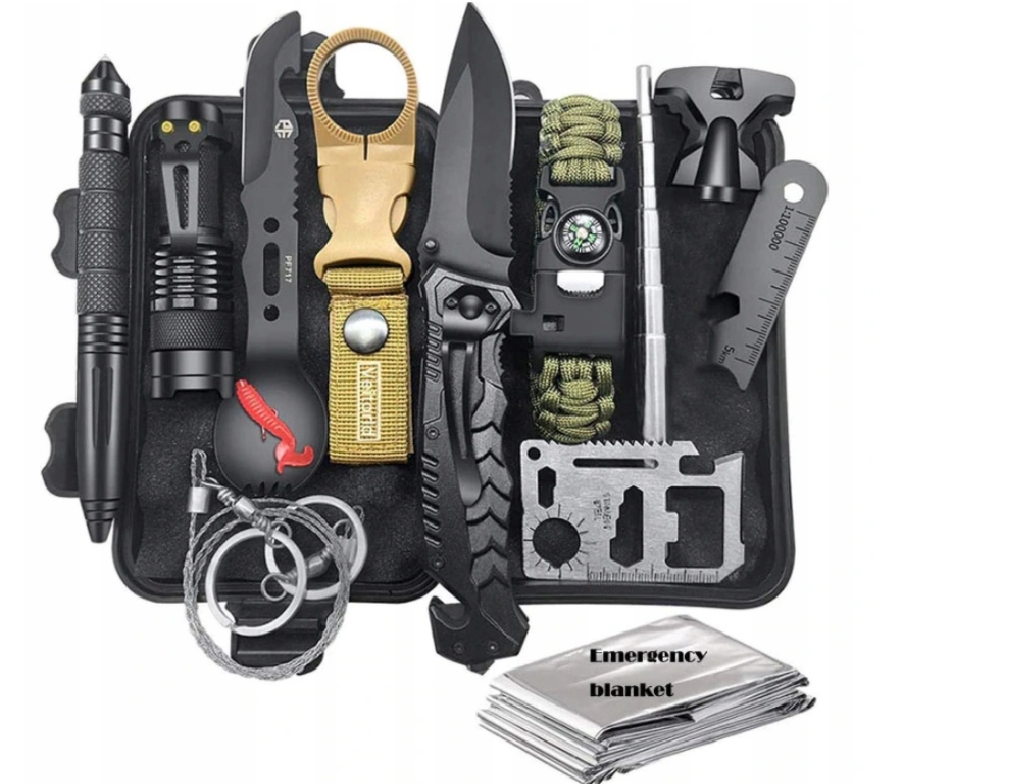 Sada Pro Přežití Survival nůž svítilna kompas Asg