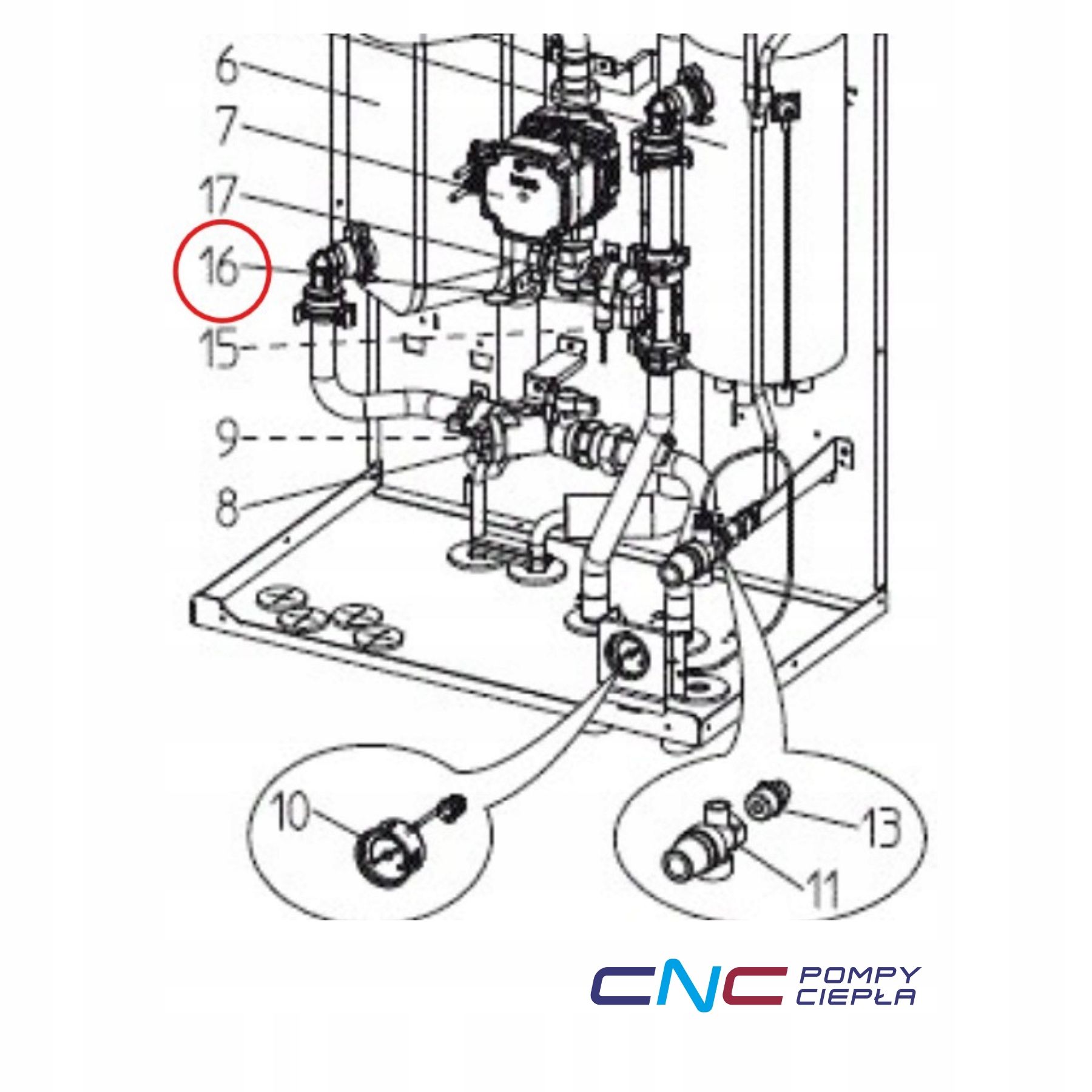496730 S70C94266 Snímač prietoku Flow Sensor Ecodan Originál Mitsubishi