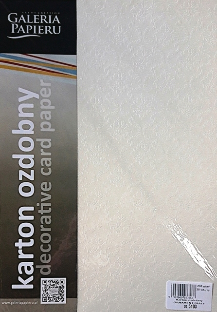 

Karton ozdobny Ornament 230g Biały 205103