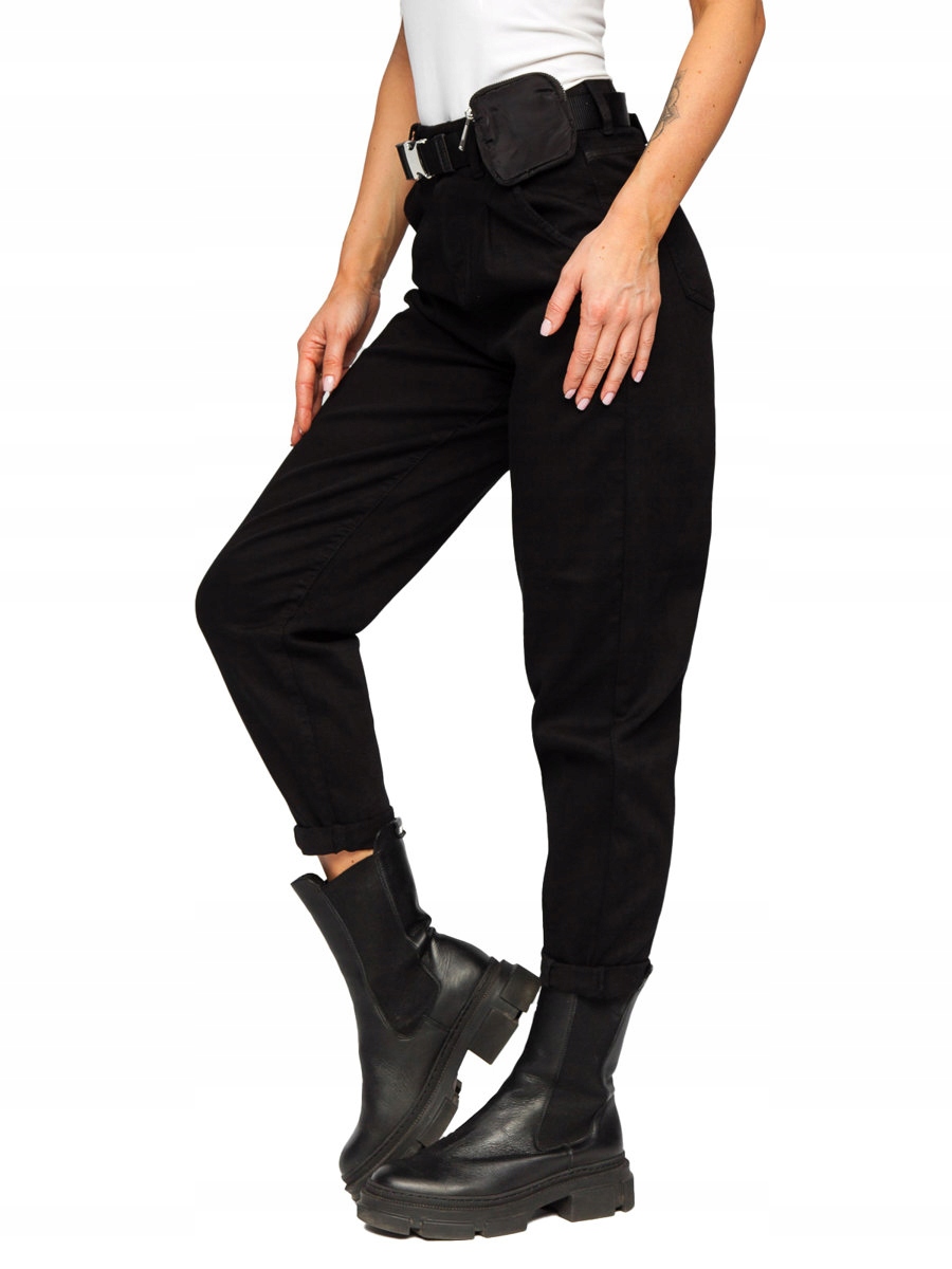 

Spodnie Jeansowe Z Paskiem Czarne LA688 Denley_l