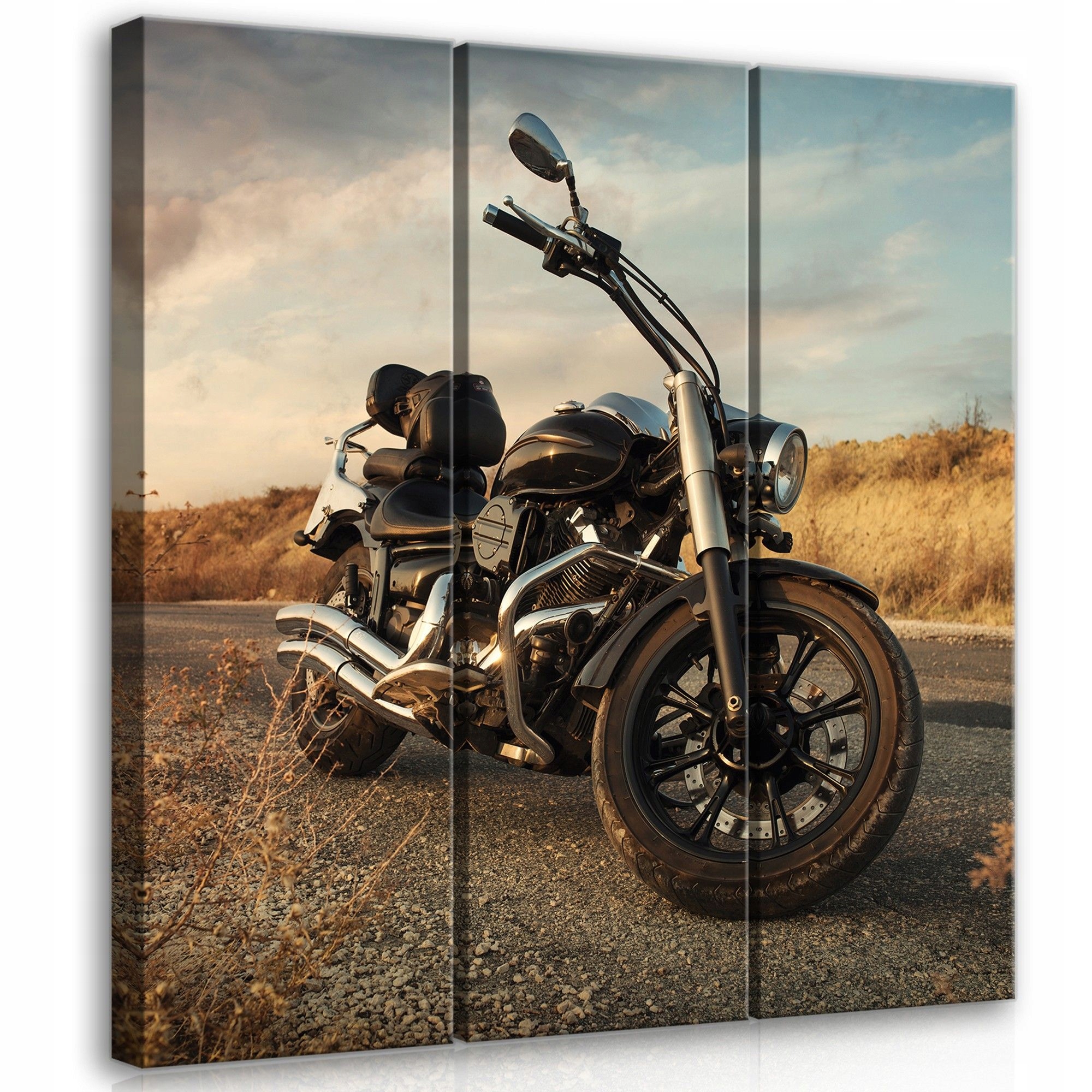 Obraz 90x100 Svoboda cestování chopper motocykl západ slunce dobrodružství