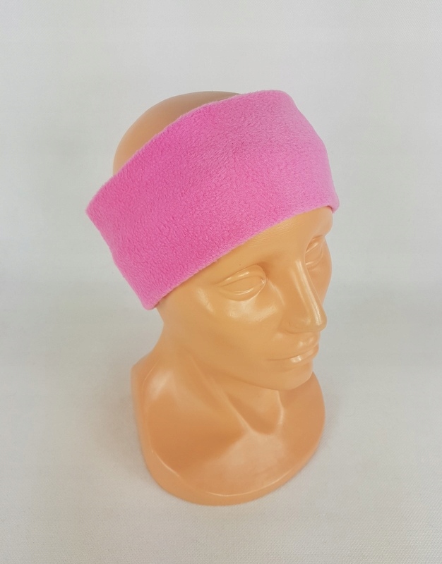 518 OPASKA z polaru polarowa szer. 8 cm ROŻOWA Rozmiar L