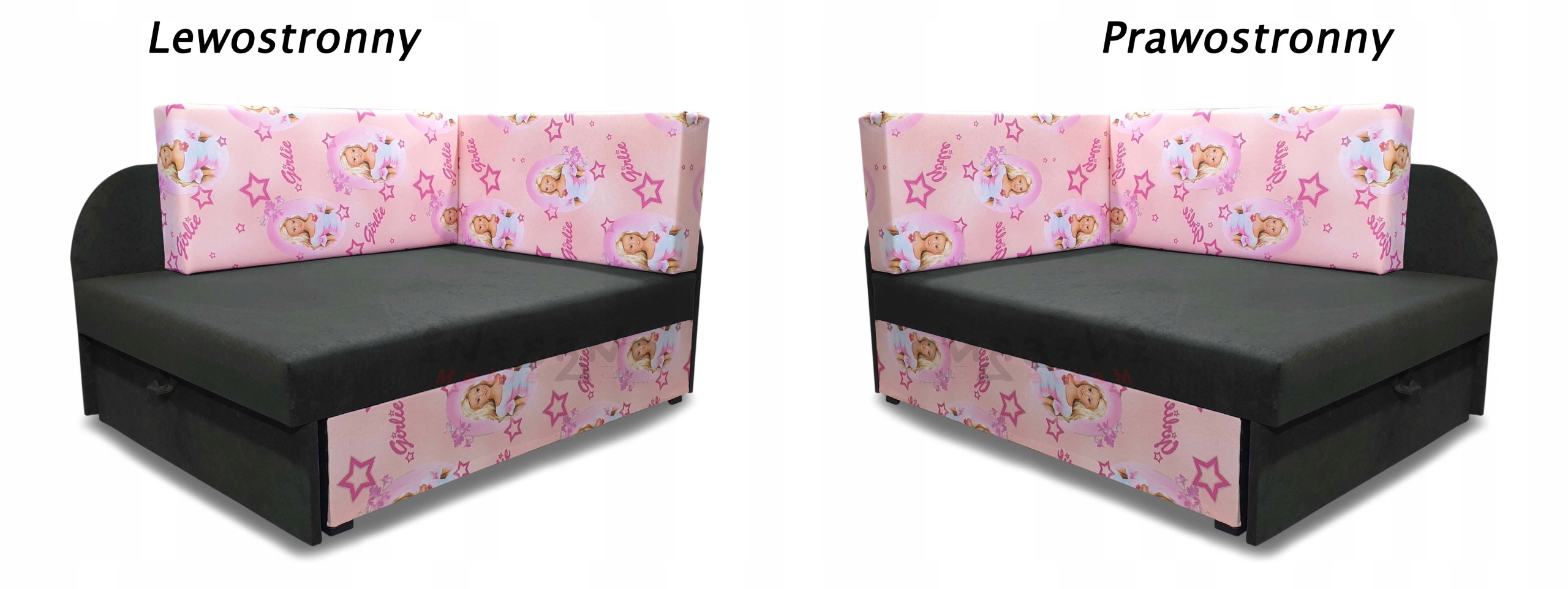 Łóżko dziecięce KUBUŚ, sofa dla dziecka BARBIE Materiał korpusu drewno