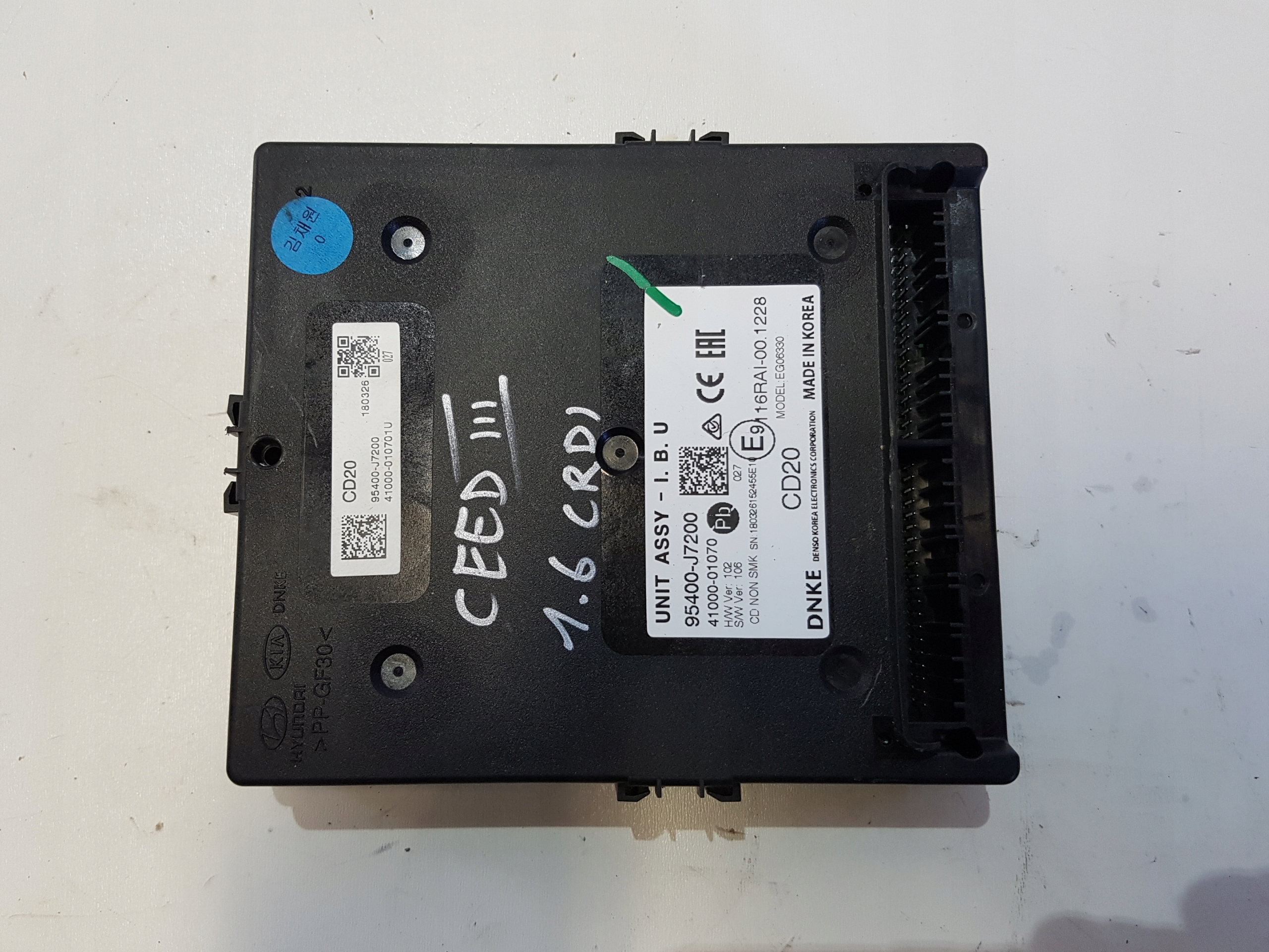 CEED III 1.6 CRDI module control unit relay IBU