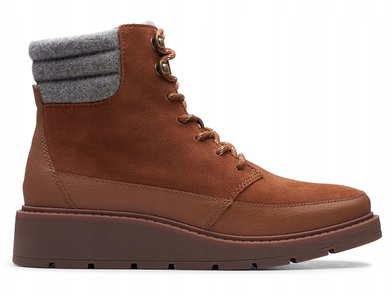 Clarks Dámské kotníkové boty Ivery Trail zateplené velikost 35,5 Hnědá kůže