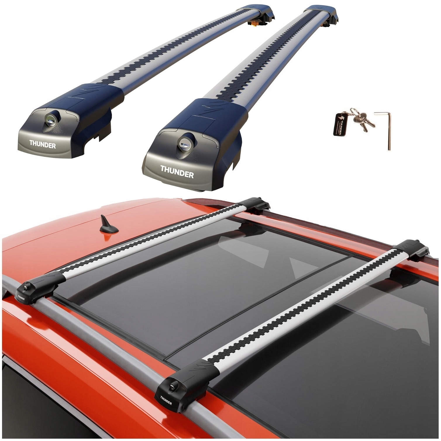 Strešný nosič Thunder na relingy Suzuki SX4 2006-2013