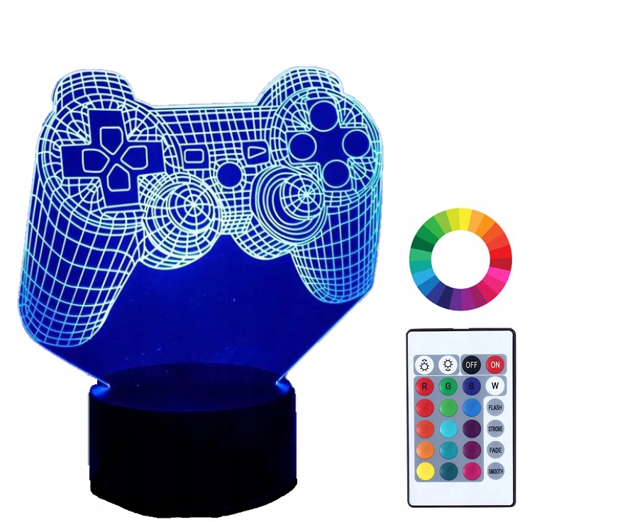 

Lampka Nocna Game Pad Led Imię Grawer