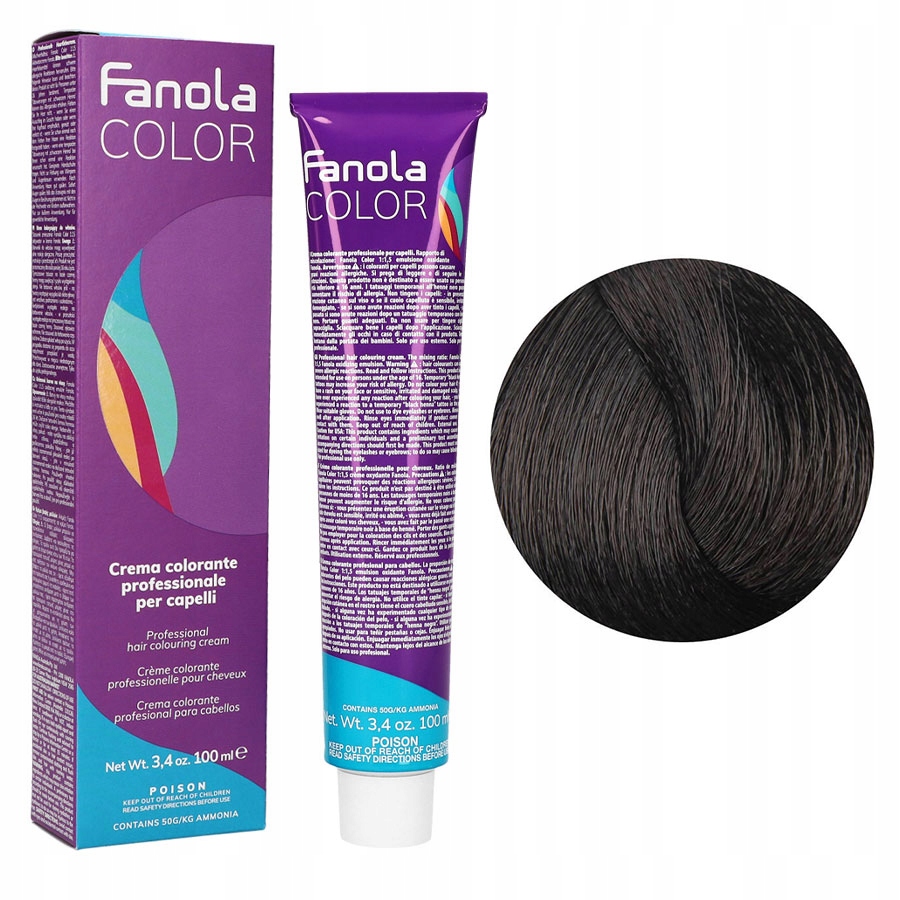 FANOLA 4.14 CREMA COLORE FARBA DO WŁOSÓW 100ML