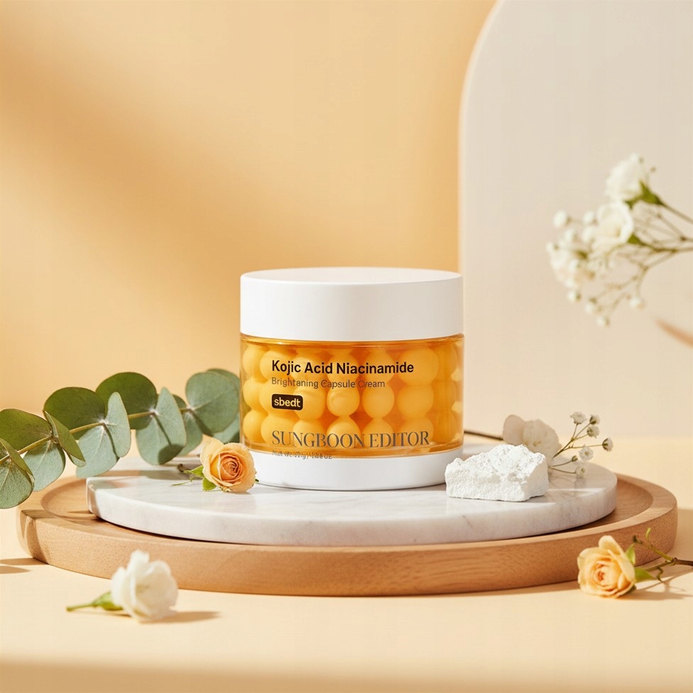 Sungboon Editor kwas kojowy, niacynamid capsule cream przebarwienia 50ml