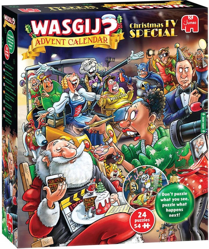 Jumbo Puzzle Wasgij Adventní kalendář: Vánoční Tv speciál 24x54 dílků