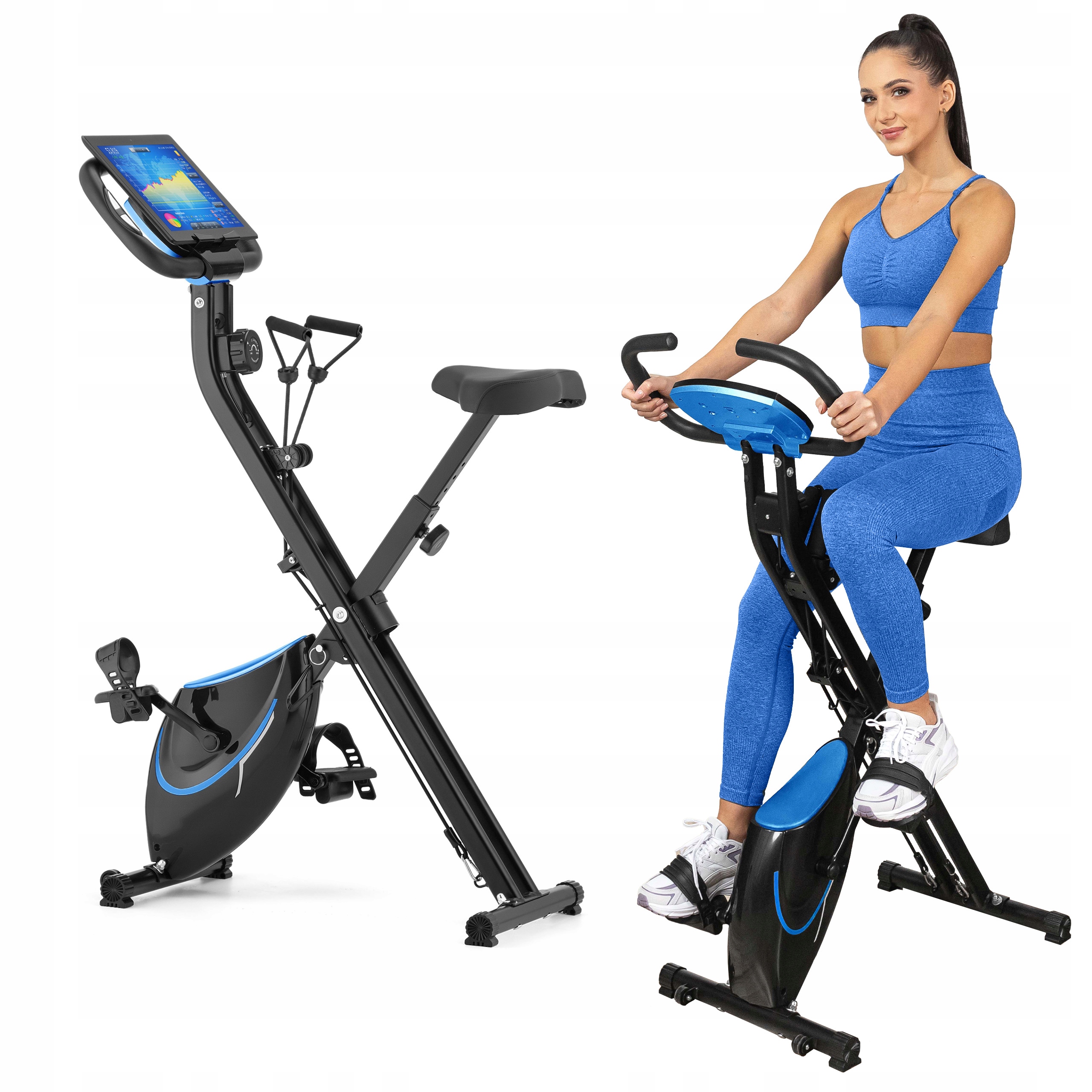 СТАЦИОНАРНЫЙ ВЕЛОСИПЕД СКЛАДНОЙ МАГНИТНЫЙ ВЕЛОТРЕНАЖЕР ДЛЯ 120 КГ GYMTEK