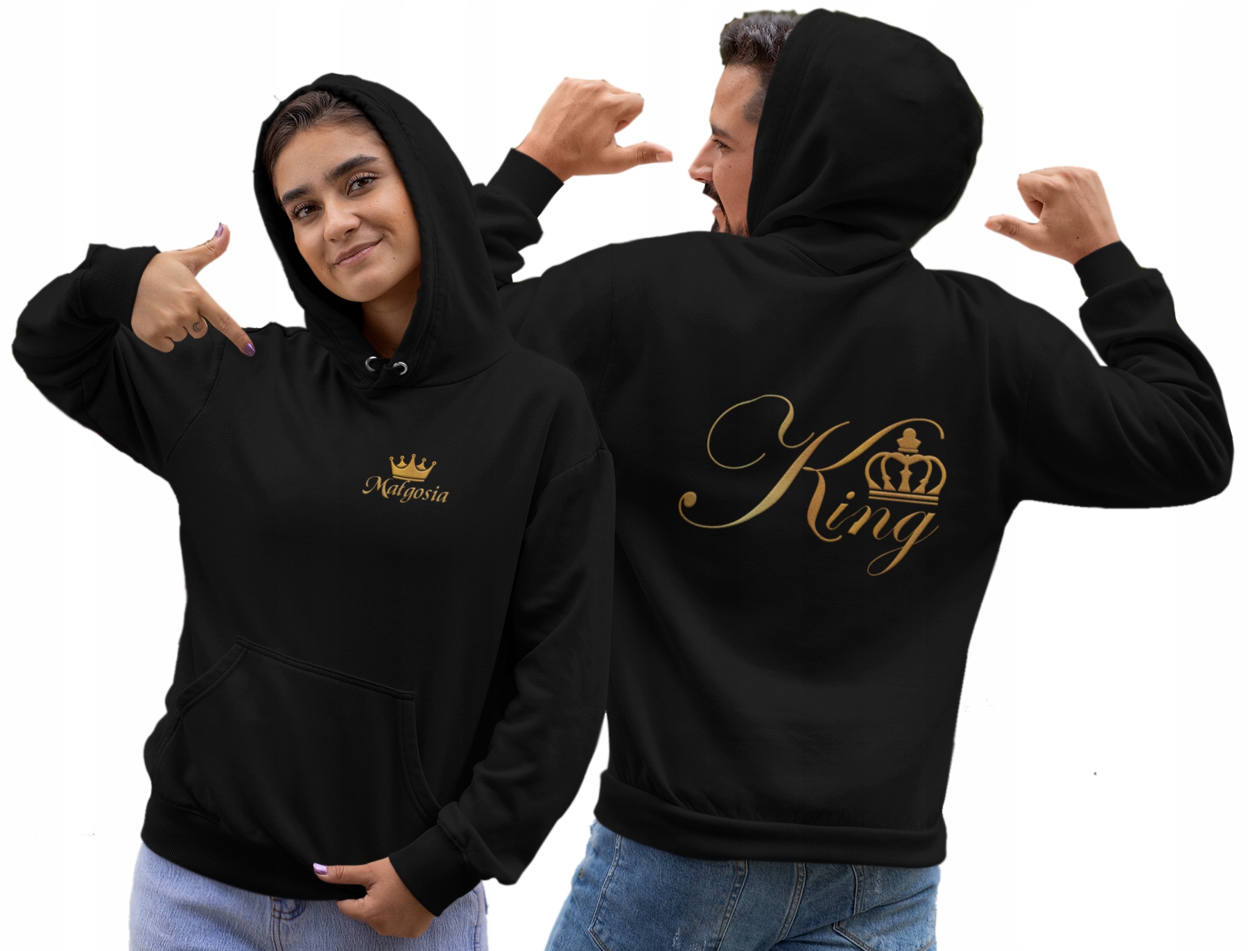 

Bluzy dla par King Queen z imionami roz.S